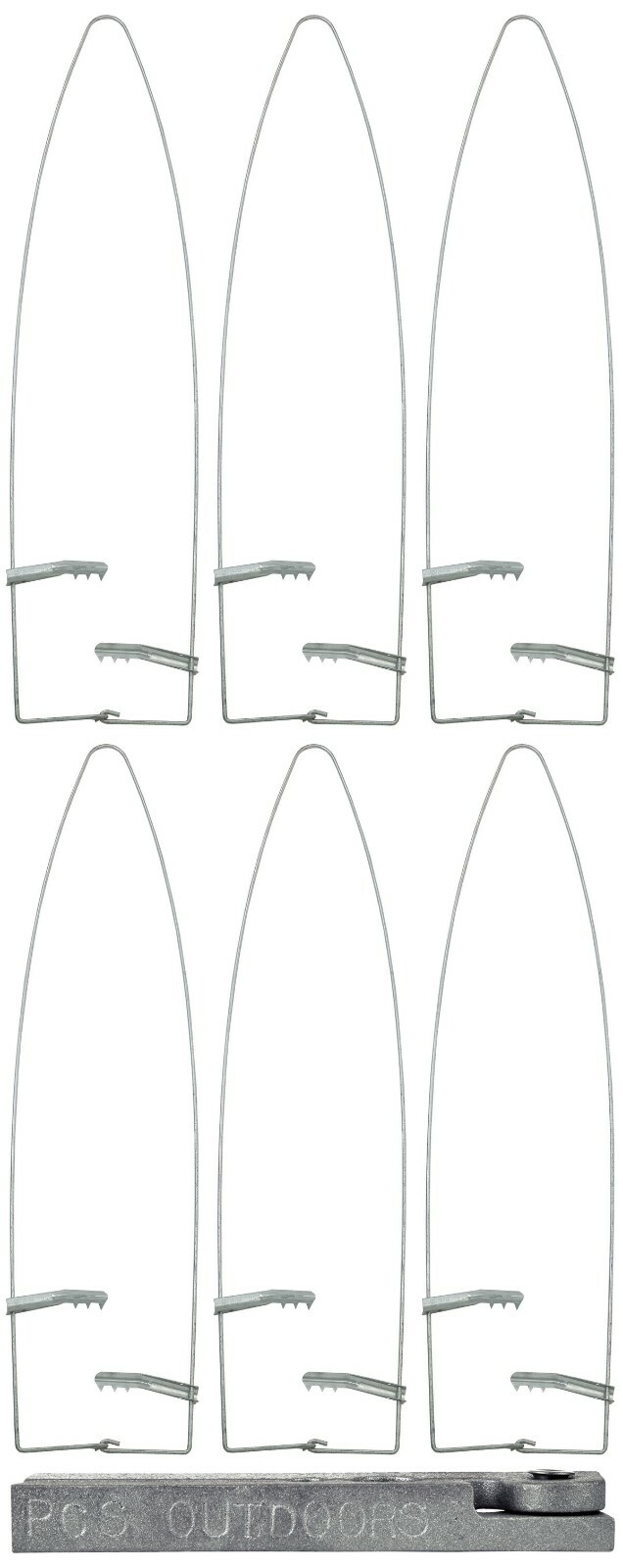 (6 Pack) Duke #4 Wire Fur Stretcher Value Package with AuSable Tail Stripper