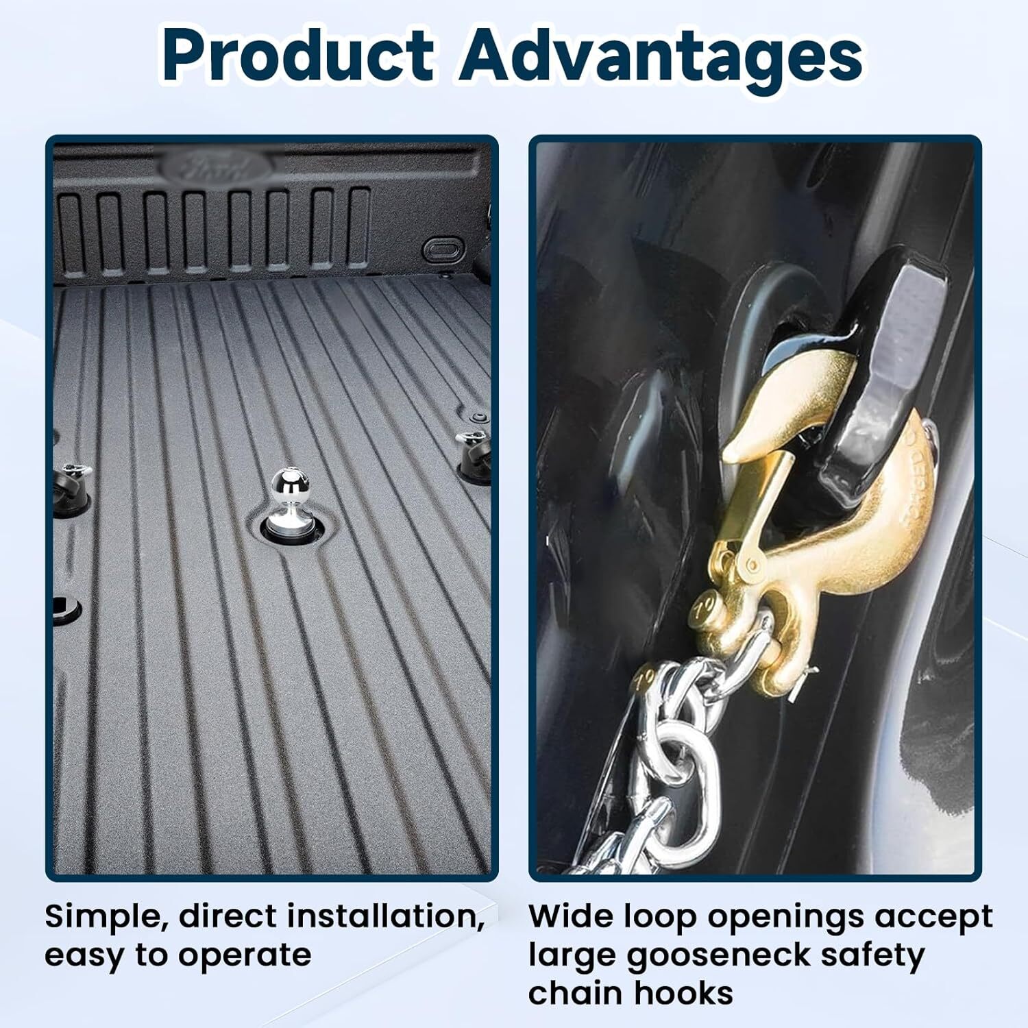 60638 Gooseneck Hitch Ball Kit Compatible With Dodge Ram 2500 3500 2013-2024