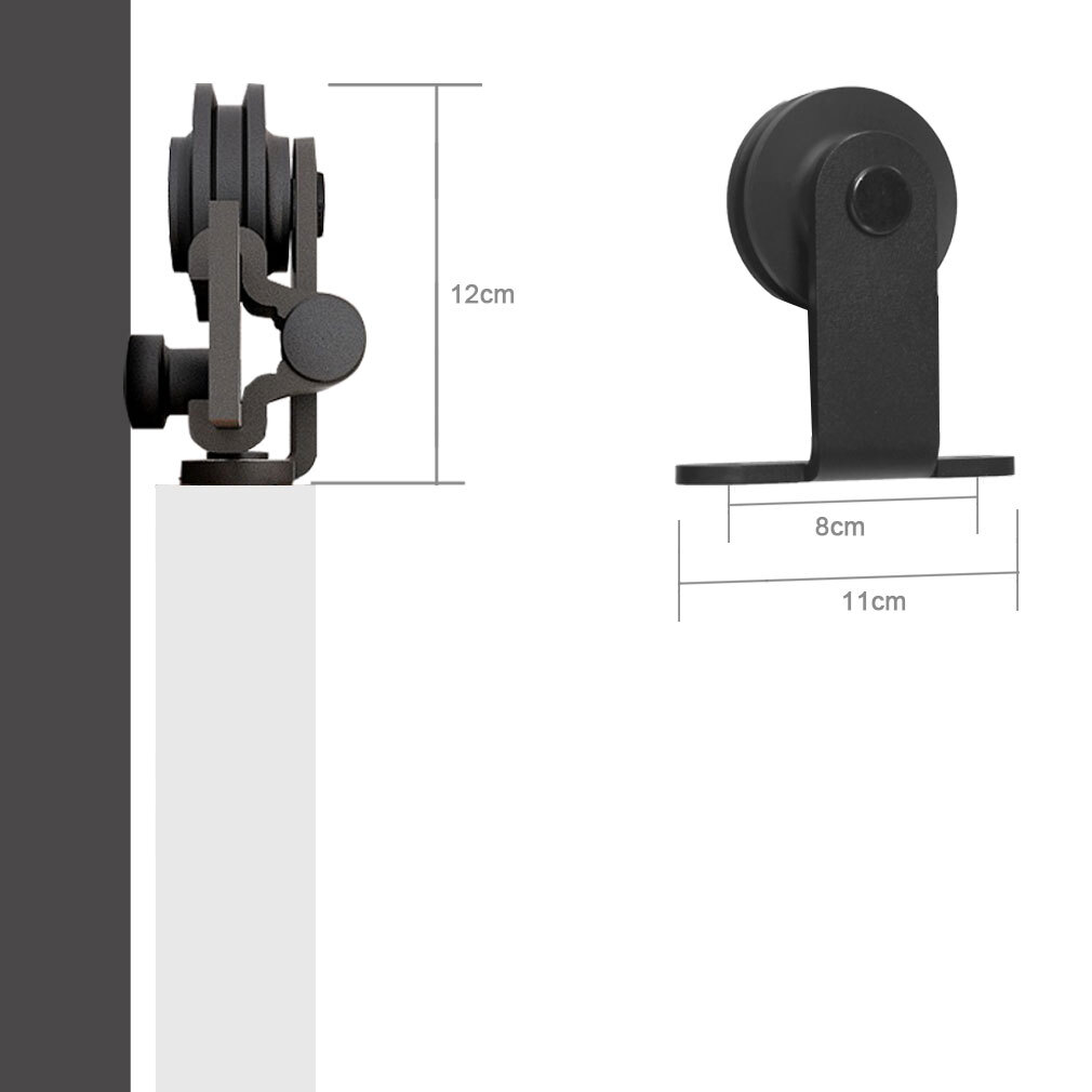 4-20FT Sliding Barn Wood Door Hardware Closet Track Kit For Single/Double/Bypass