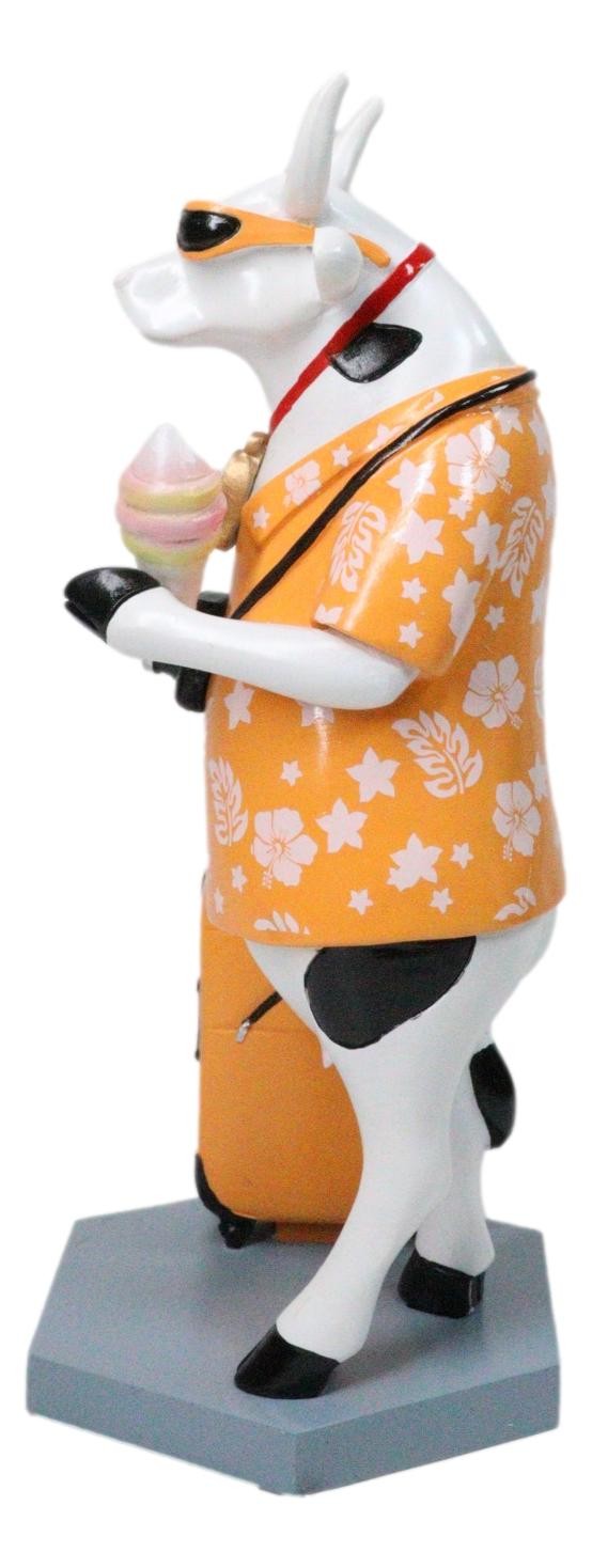 Cow Parade Mile High Traveler Vacation Cow With Luggage Collector's Figurine