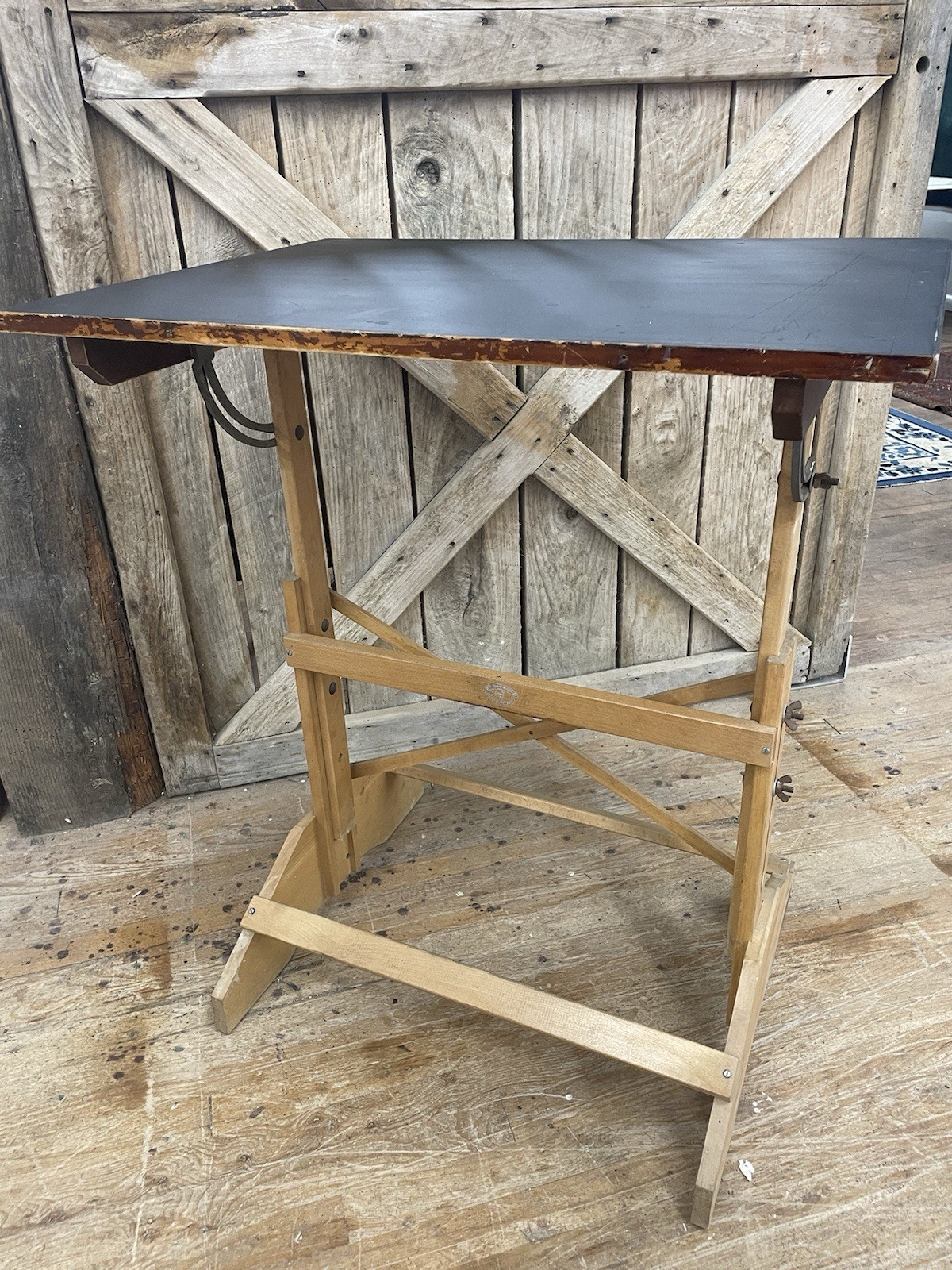 Vintage ANCO-BILT DRAFTING TABLE maple Adjustable tilt and height