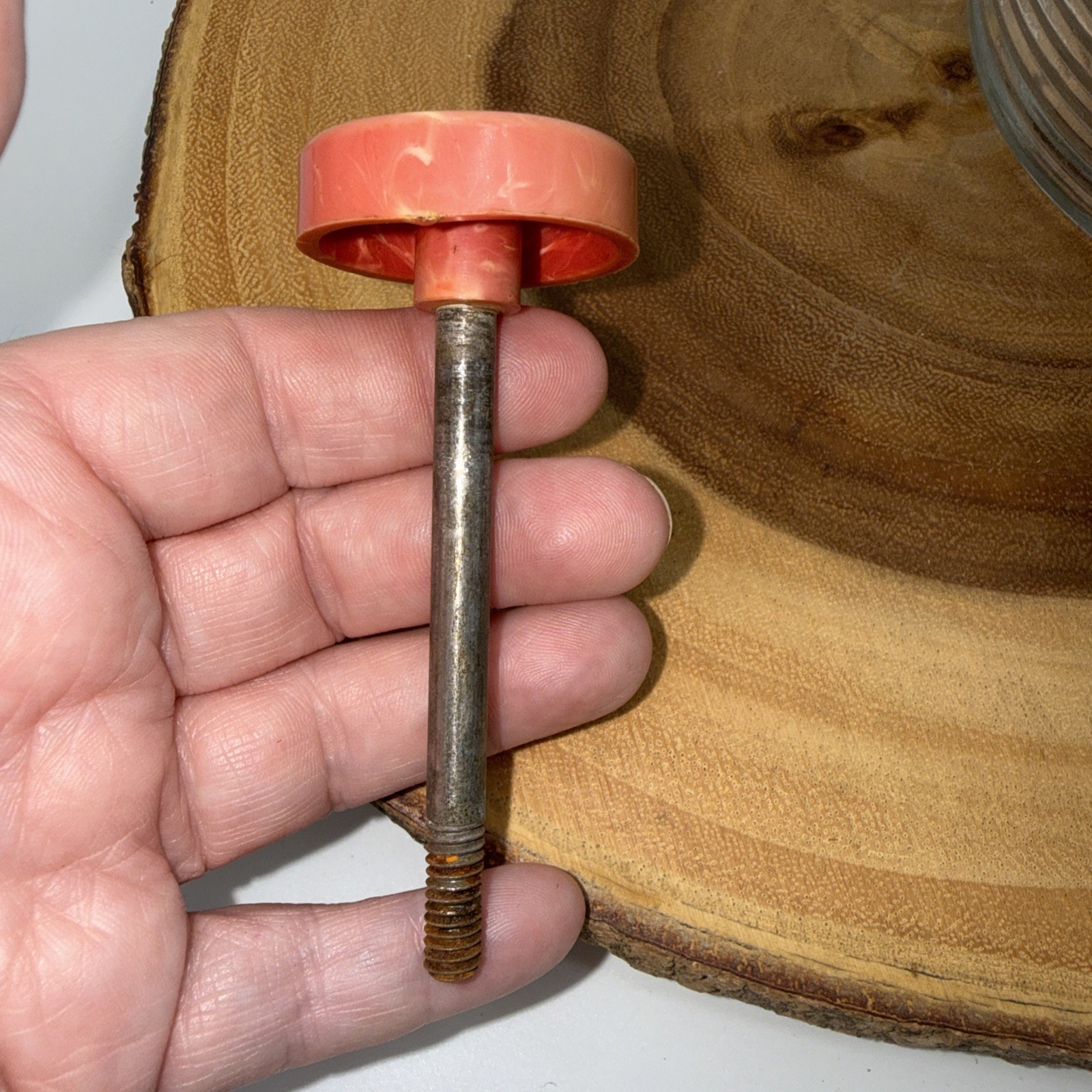 Vintage Liquor Dispenser Pump & Glass Decanter W/6 Shot Glasses W/Chrome Tray