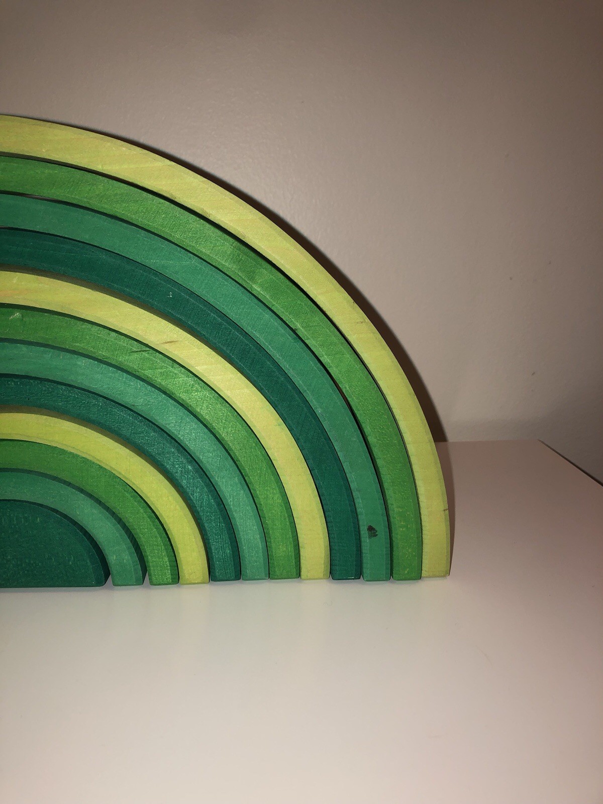 GRIMM'S AND SPIEL Meadow Green Wooden Rainbow Tunnel - AUTHENTIC