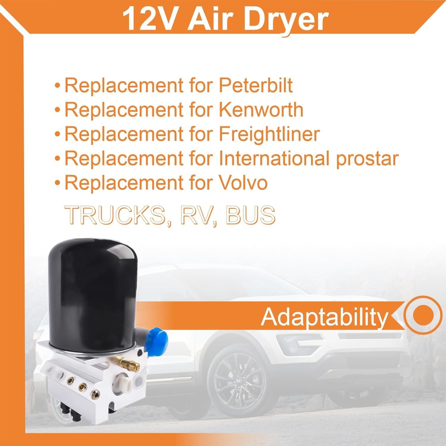 801266 Air Dryer 12V for Peterbilt Kenworth International Prostar Freightliner