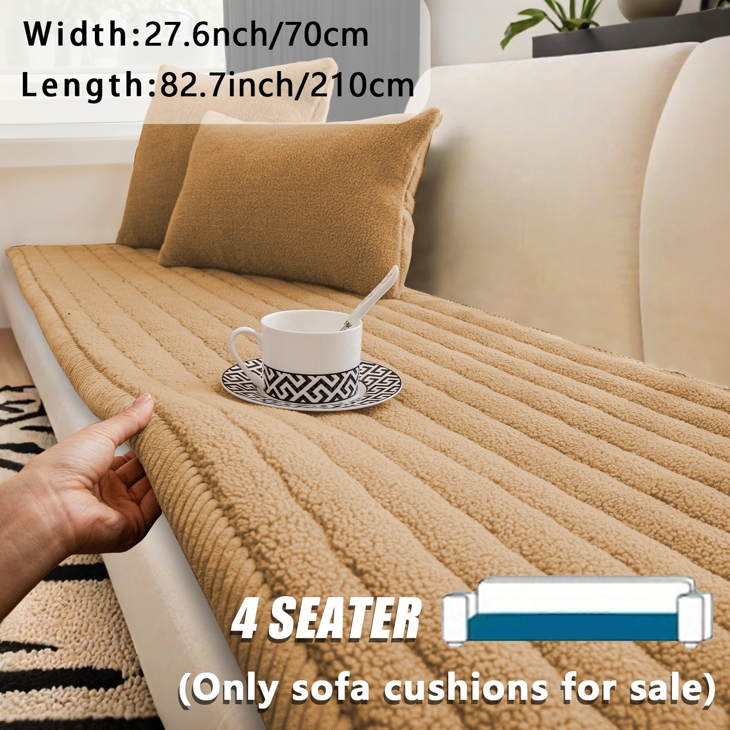 Lambskin super soft plush sofa cover, anti-slip sofa cover, protective cover