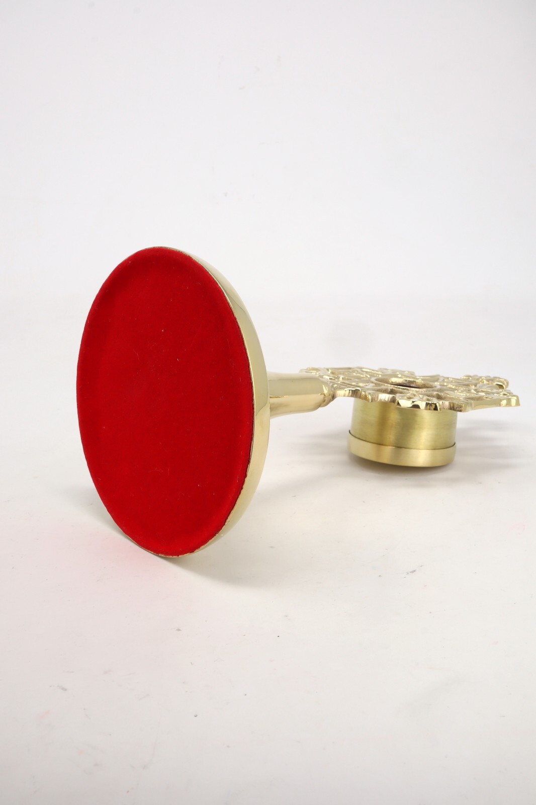 High Polished Brass Ornate Jerusalem Cross Reliquary for Church or Home 8 In