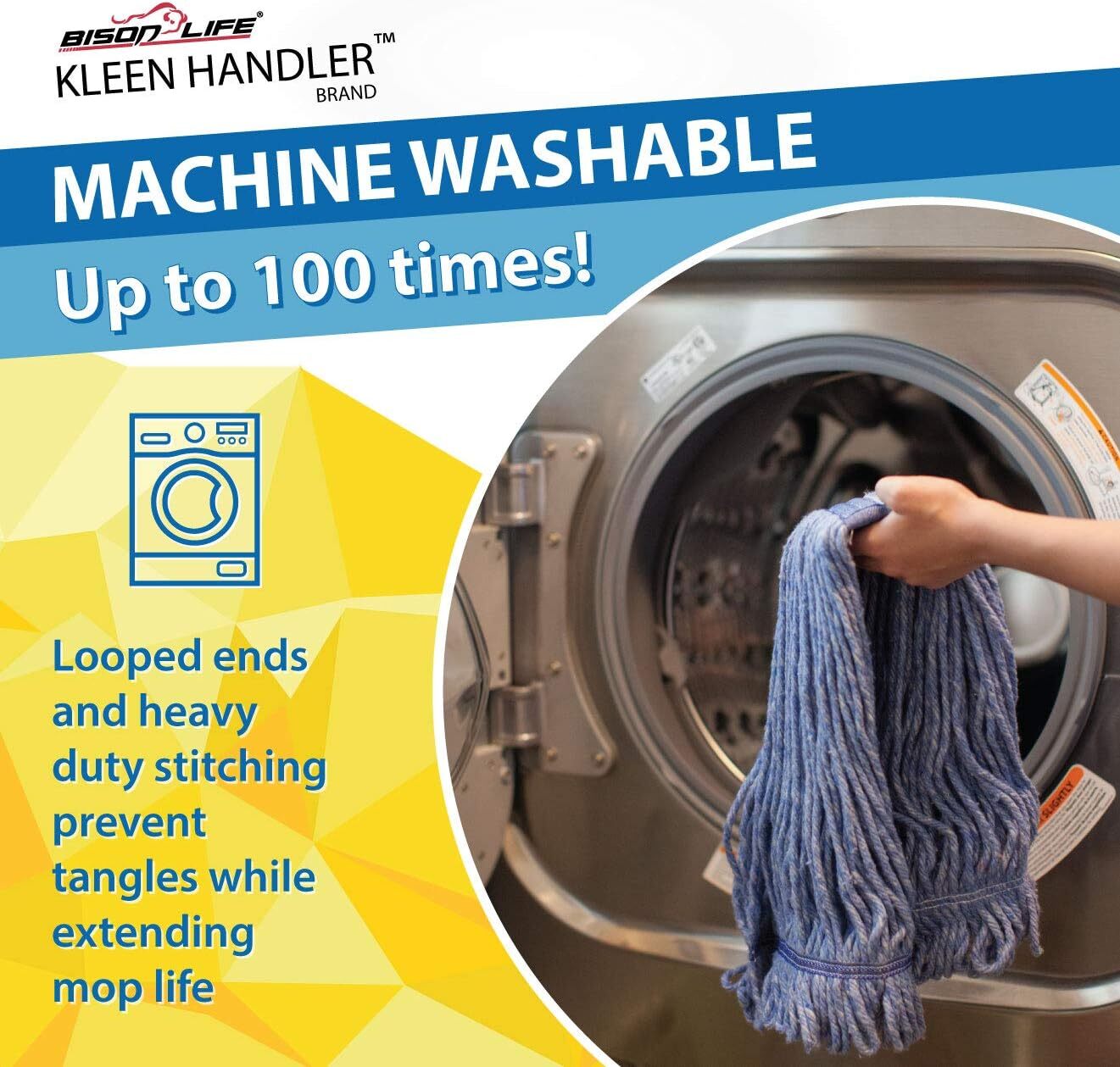 Commercial Wet Mop Head Replacement Refills, Heavy Duty Loop End Mops