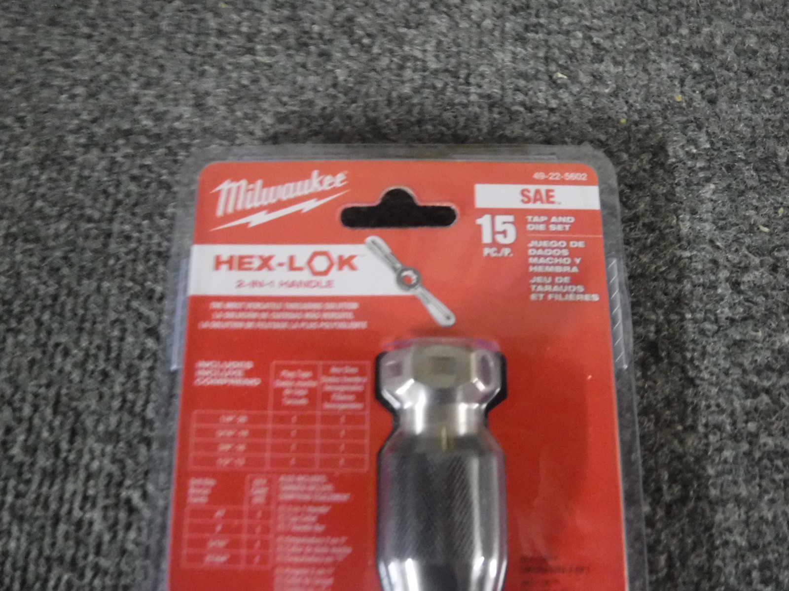 *NEW* Milwaukee SAE Tap and Die Set w/Hex-LOK 2-in-1 Handle 15-Piece 49-22-5602