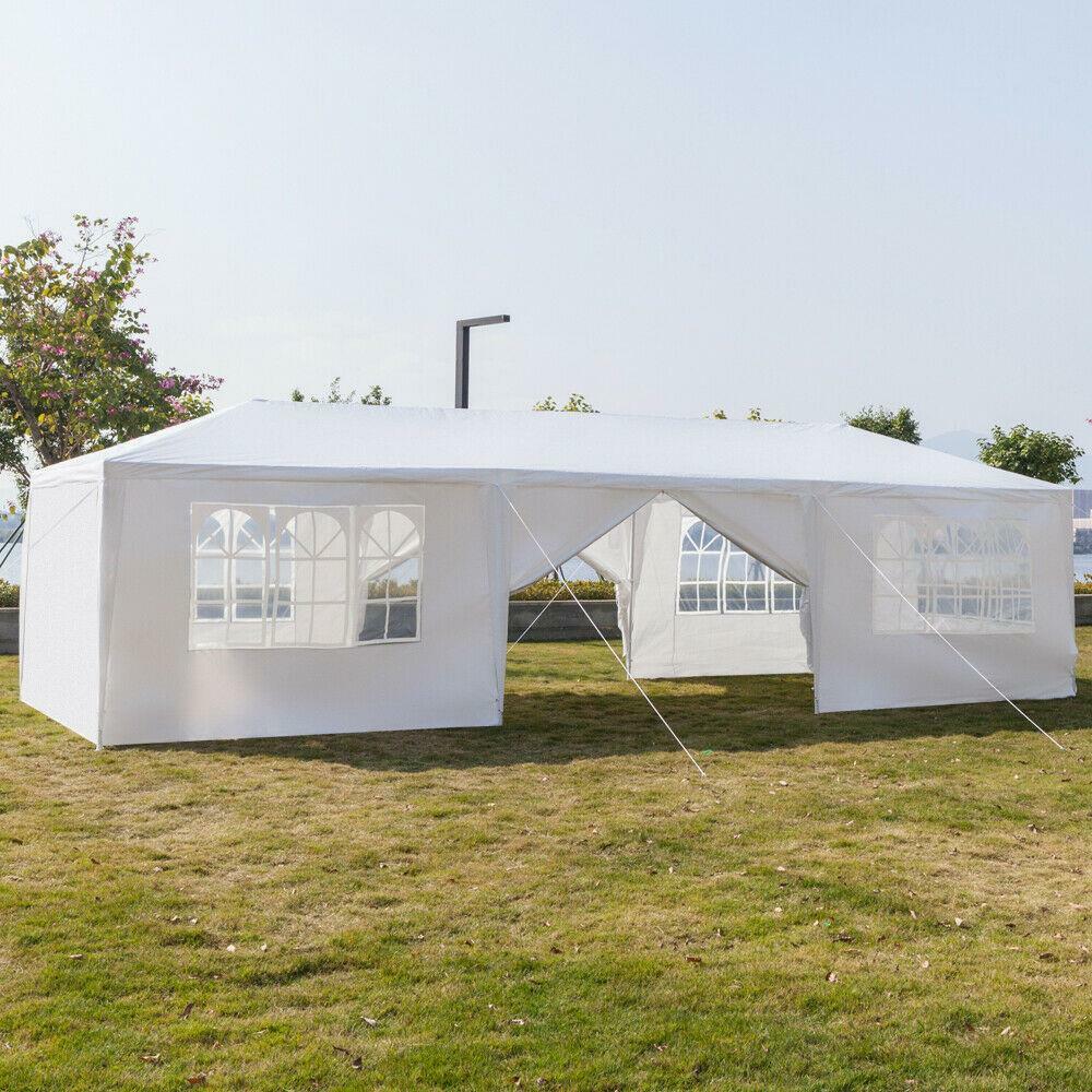 10'x30' Outdoor Gazebo Canopy Tent Wedding Party Tent Patio /w 8 Removable Walls