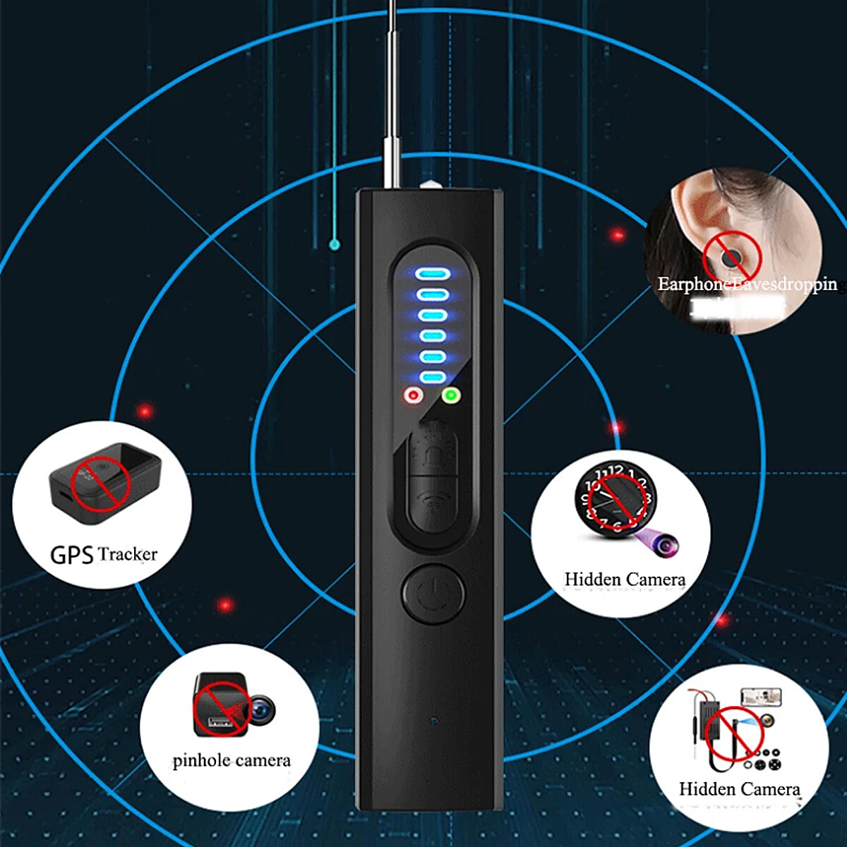 Portabl Hidden Camera Detector, Camera Detector, Anti Spy, GPS Tracker Detector