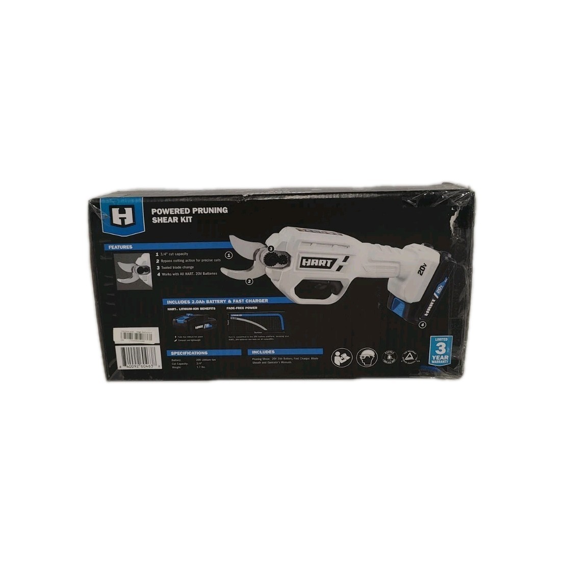 HART 20V Pruning Shears Kit W 2Ah Battery + Charger New !!!