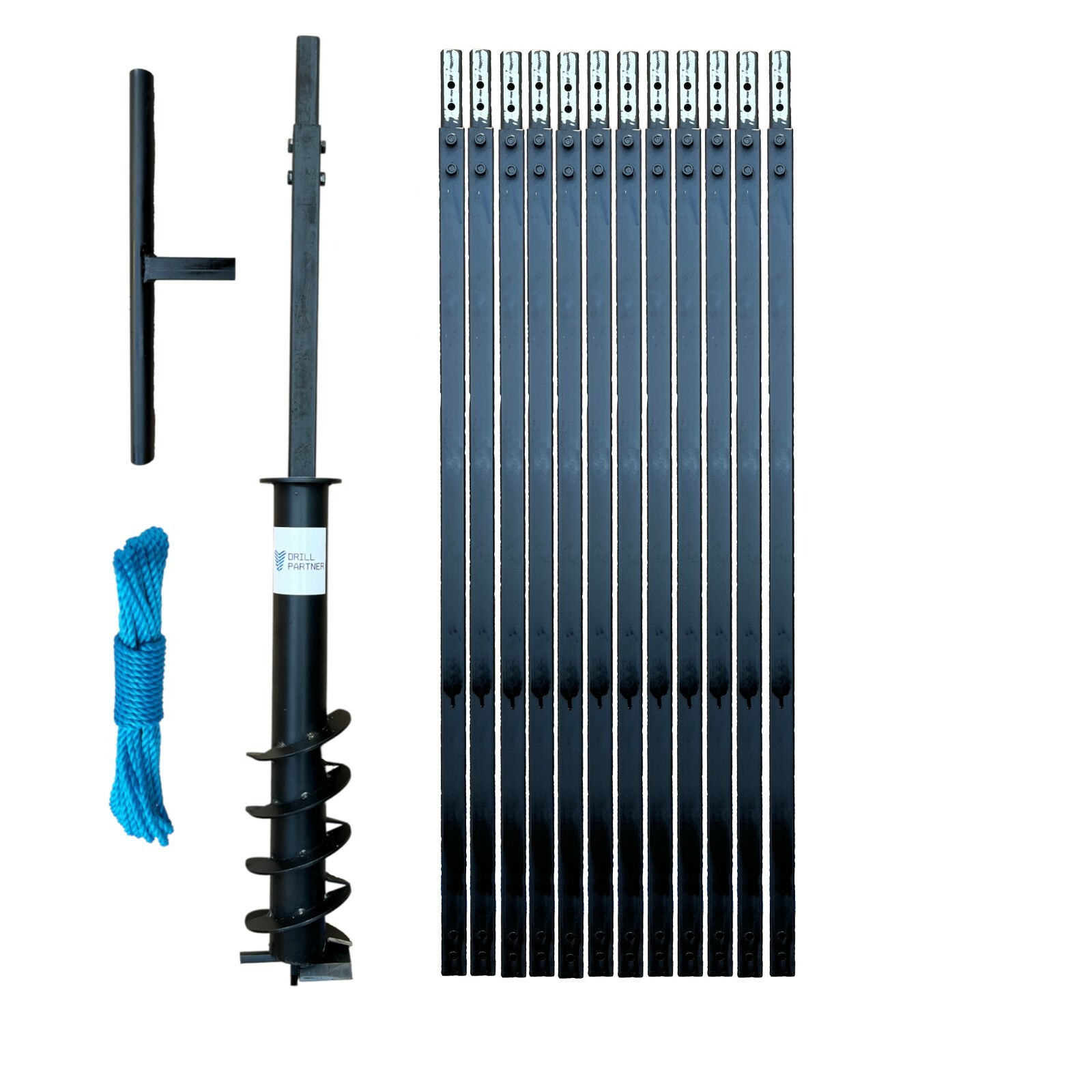 DRILLPARTNER Hand Auger Water well Earth 4"-5-3/4" / 20-60ft / FREE CLAY BIT NOW