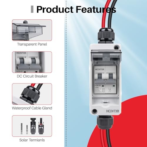 Solar Panel Disconnect Switch 30A 550V DC PV Disconnect Switch 30Amp 550VDC