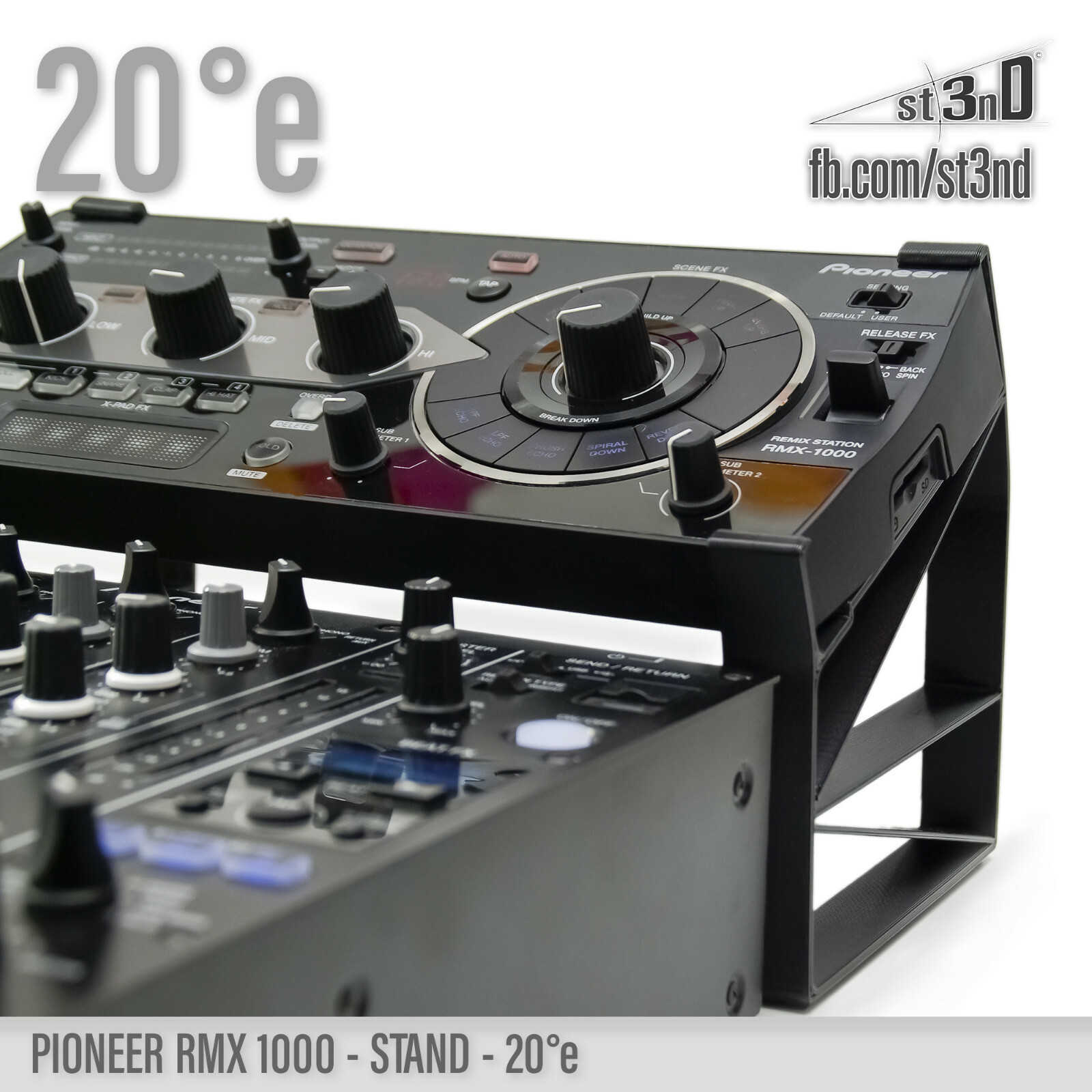 STAND for PIONEER RMX-1000 20° elevated - 3D printed - 100% Buyer Satisfaction