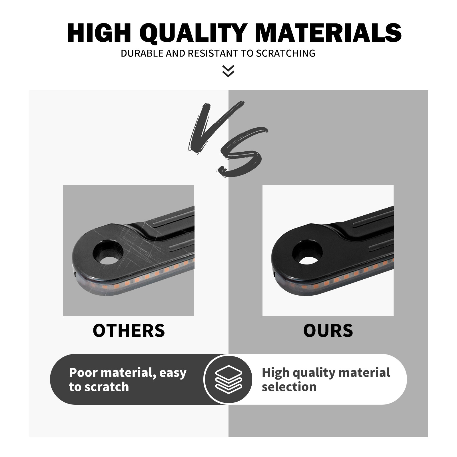 Black LED Flush Fork Turn Signal Side Light Fit For Harley Touring Glide 1998-up