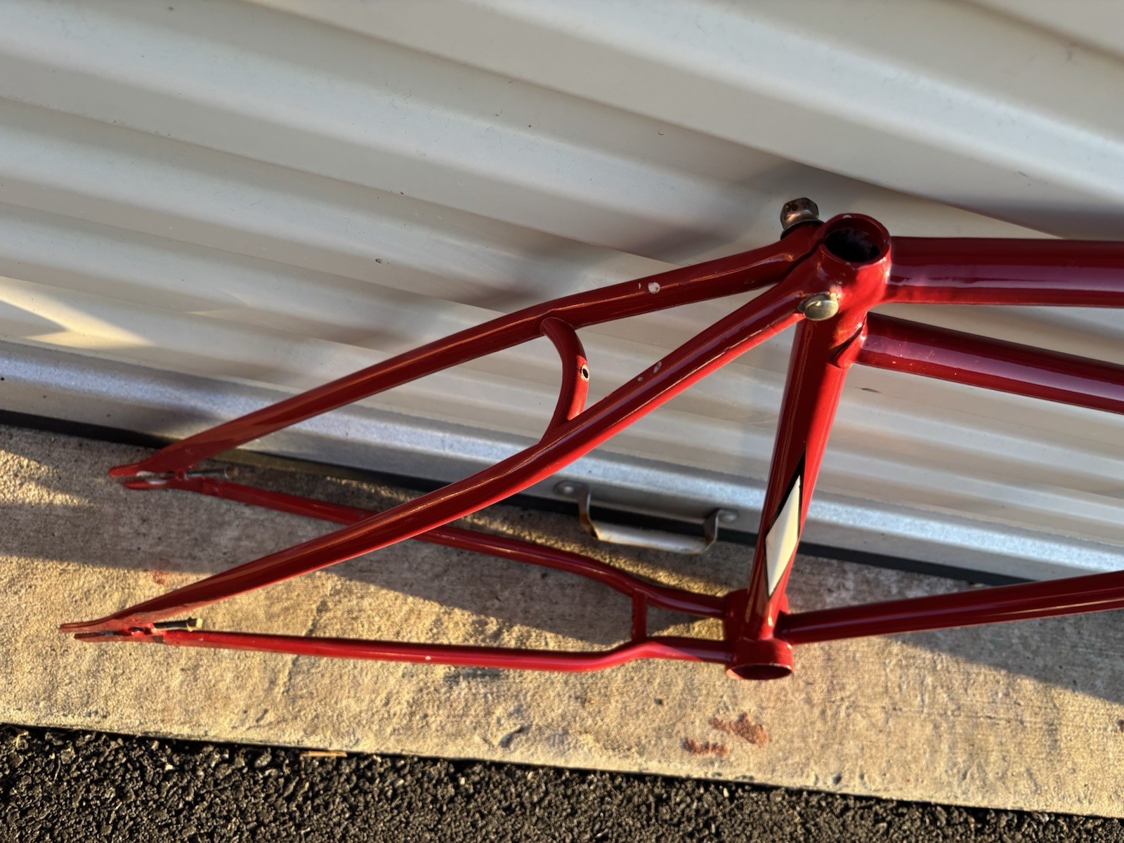 ANTIQUE 1920'S CIRCA UNIDENTIFIED 28" RESTORED MOTORBIKE BICYCLE FRAME SET