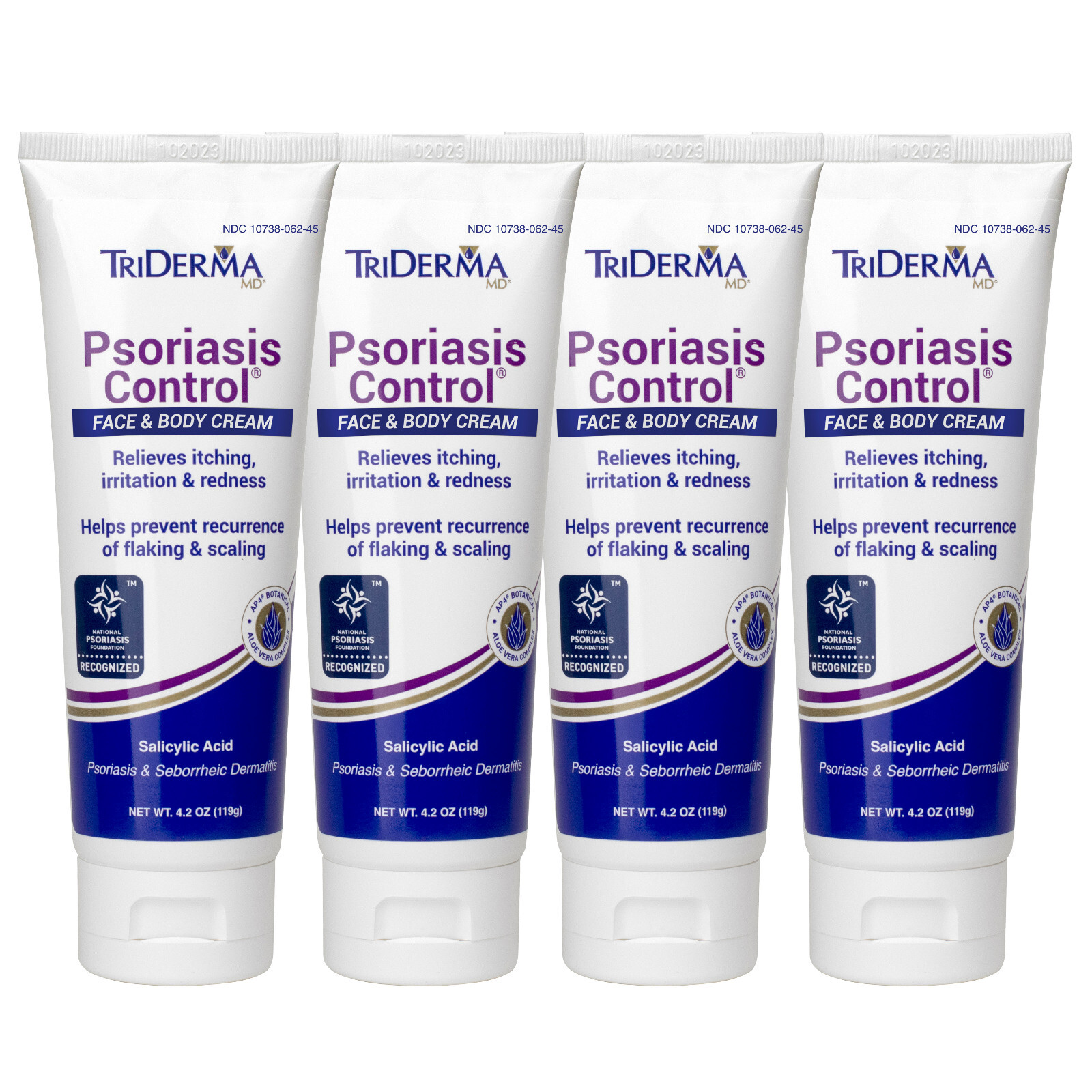 TriDerma Psoriasis Control Face & Body Cream - FSA Eligible, 4.2 oz - 4-Pack