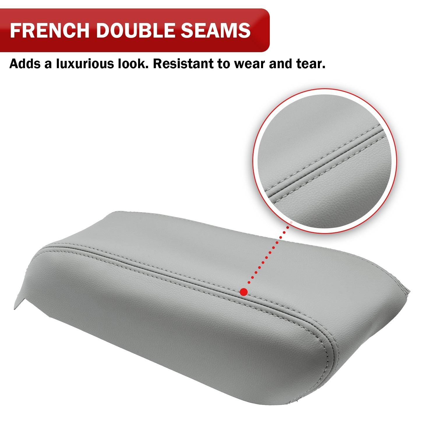 Fit 2015-2019 Hyundai Sonata Middle Console Arm Rest Lid Armrest Covering Gray