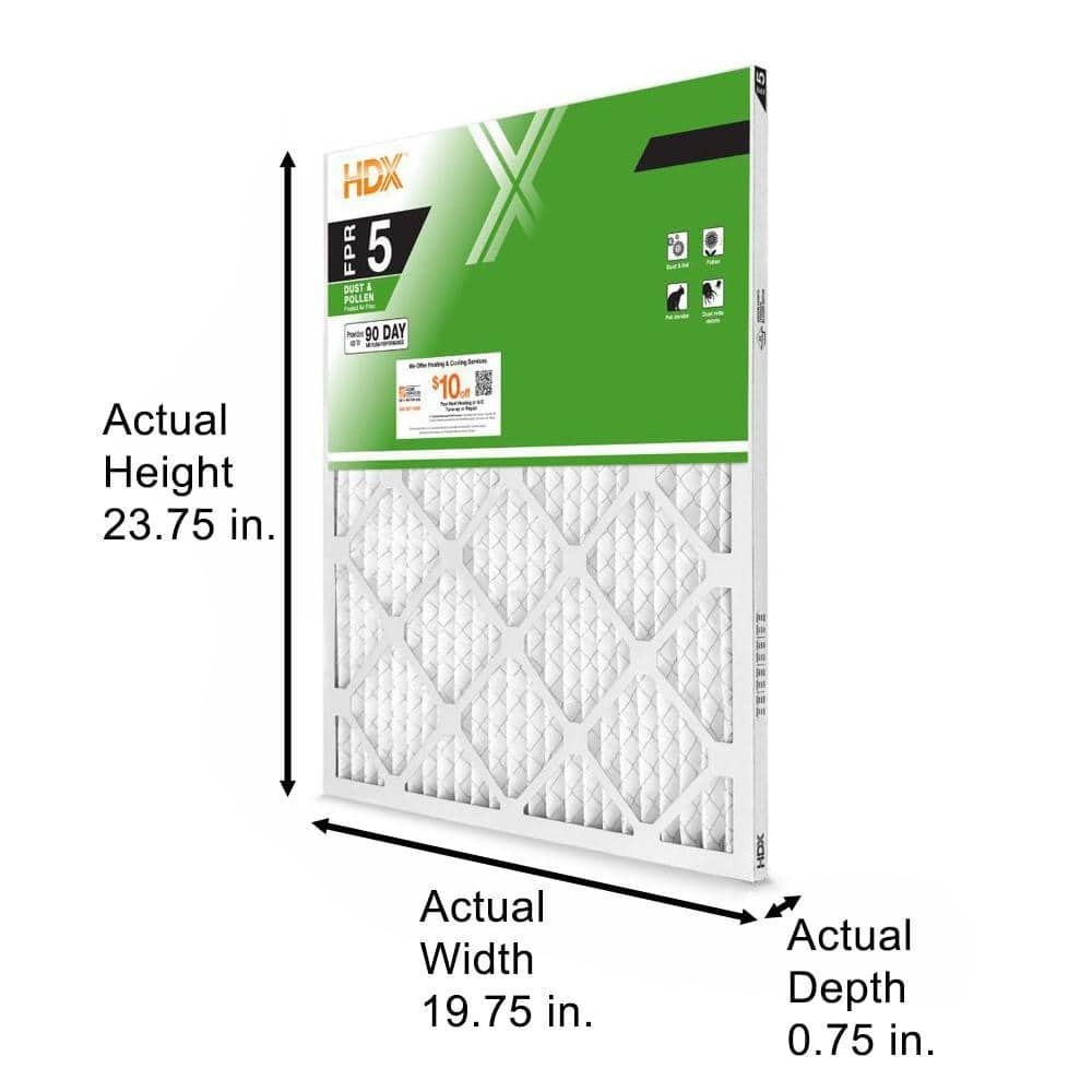 3-Pack Standard Pleated Air Filter 20x24x1, Air Filters Replacement FPR 5 MERV 8