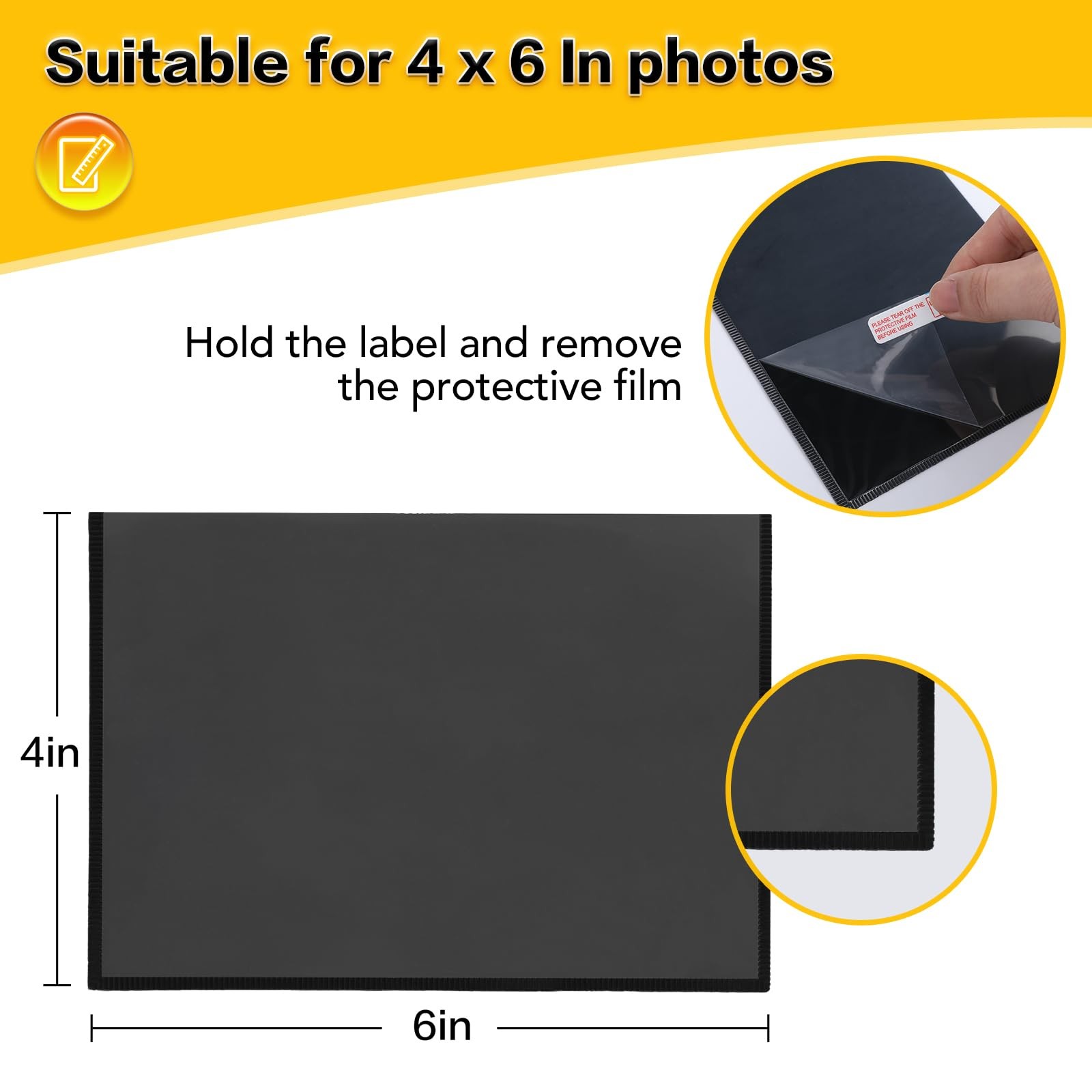 YixangDD 15 Pack Magnetic Picture Frame, 4 x 6 4*6 inches-15Pack, Black