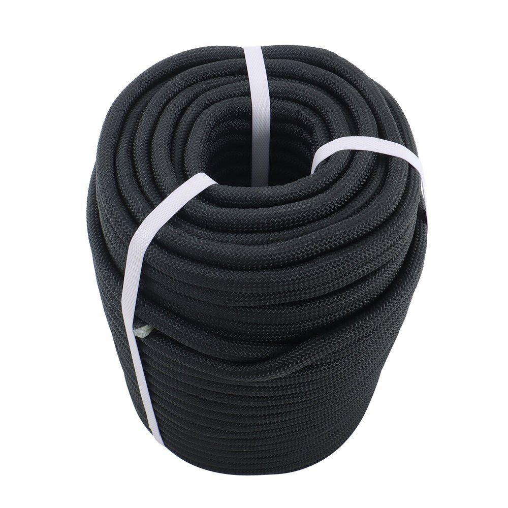 1/2" X150' Double Braided Polyester Rope Strong Arborist Rigging 48 Strand Black