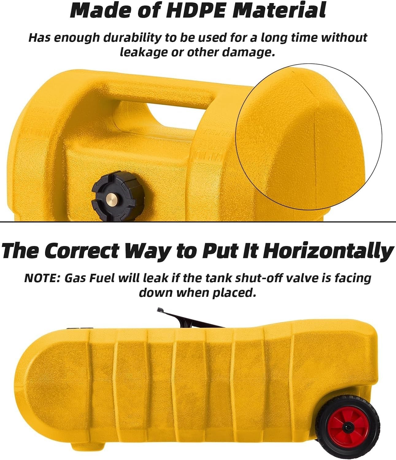 15 Gallon Fuel Caddy Gasoline Storage Tank Portable with Pump Hose 2 Gal/Min Flo