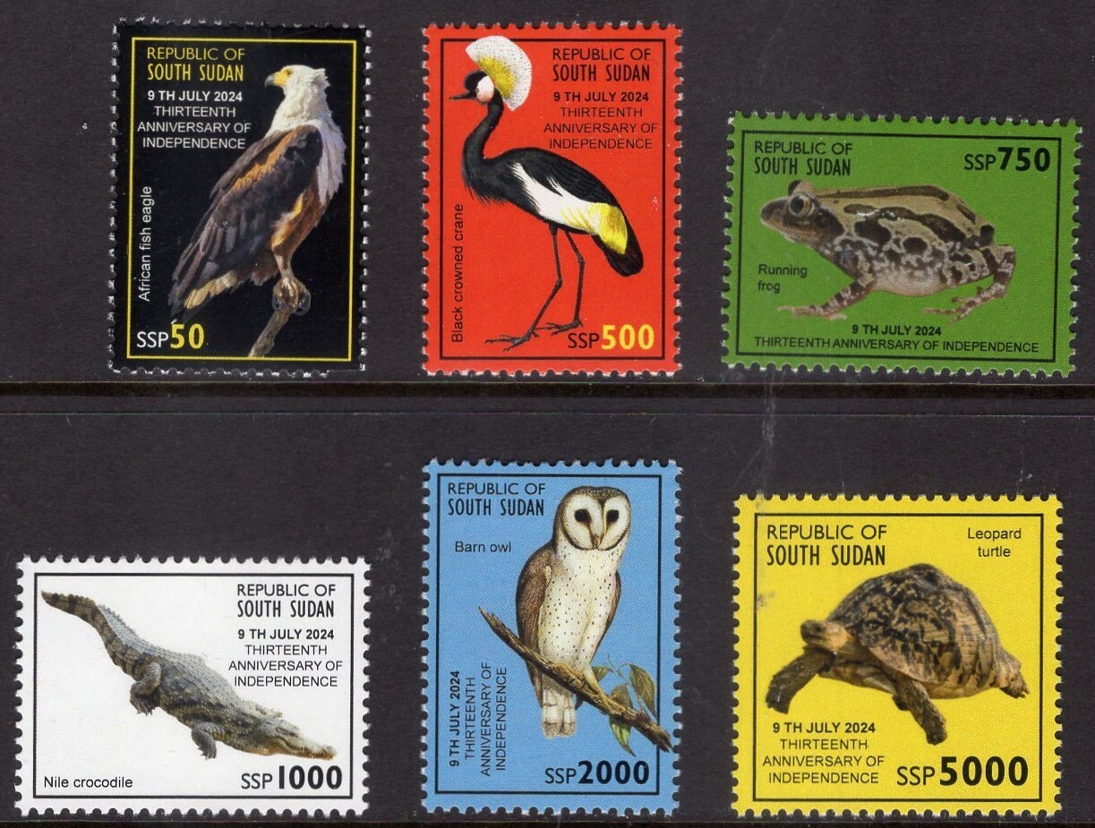 SOUTH SUDAN 2024 INDEPENDENCE ANIMALS Turtle Eagle Frog Reptile Bird FreeShipUSA