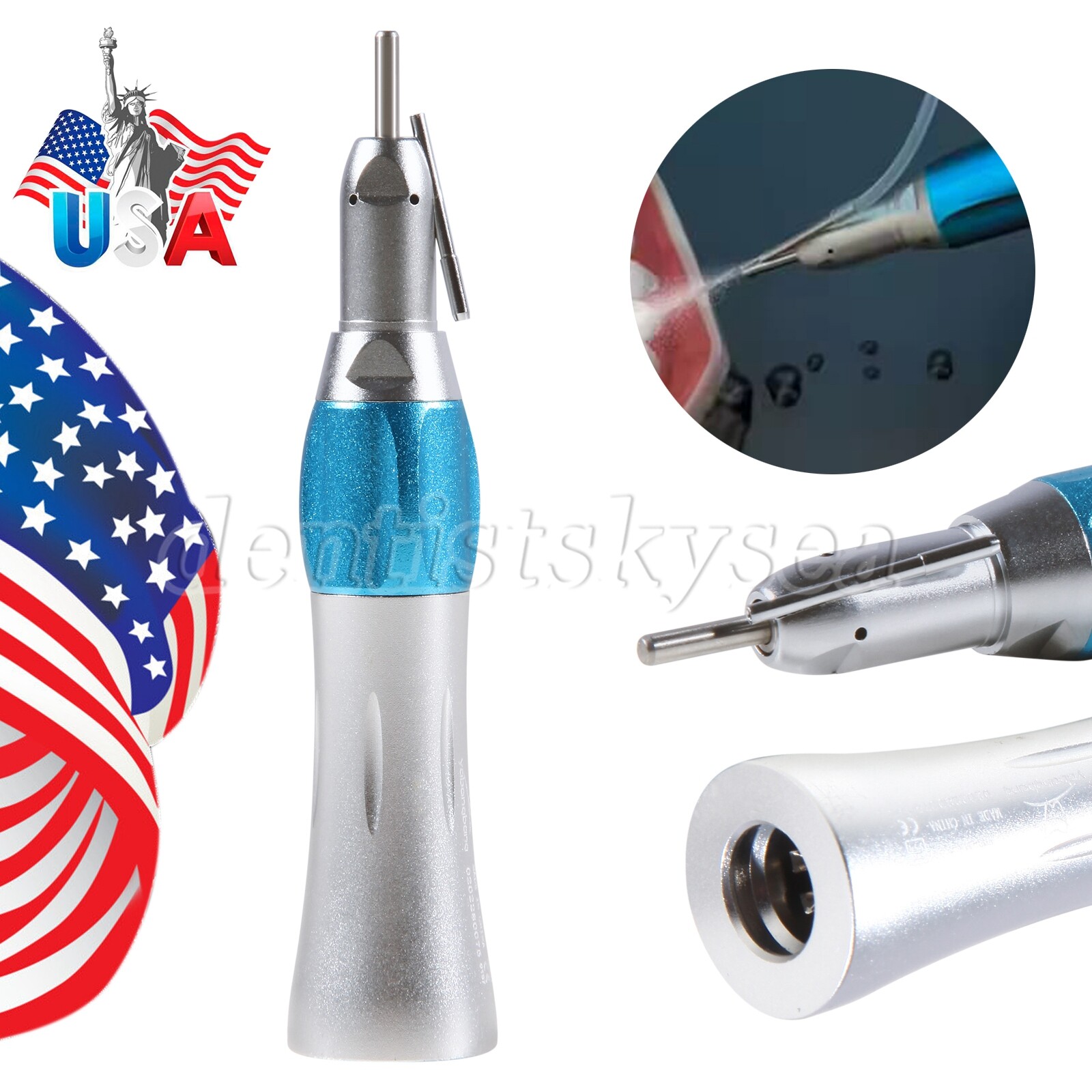 Dental 1:1 Surgical Implant Straight Handpiece With External Irrigation Pipe US