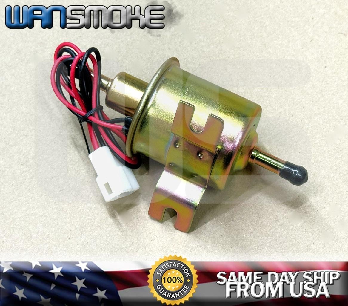 INLINE FUEL PUMP 12V ELECTRIC TRANSFER LOW PRESSURE GAS DIESEL FUEL PUMP HEP-02A