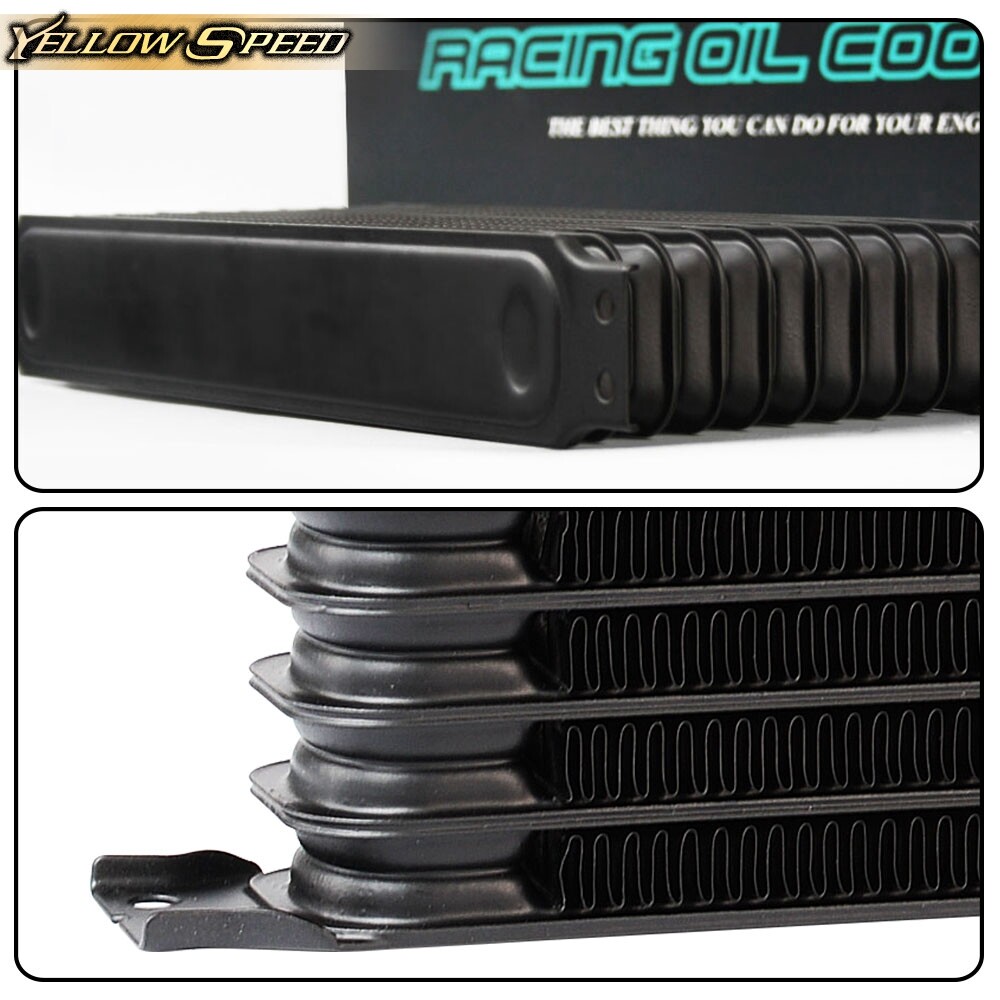 15 ROW 10AN FIT FOR UNIVERSAL TRANSMISSION OIL COOLER+7" FIXED COOLING FAN KIT