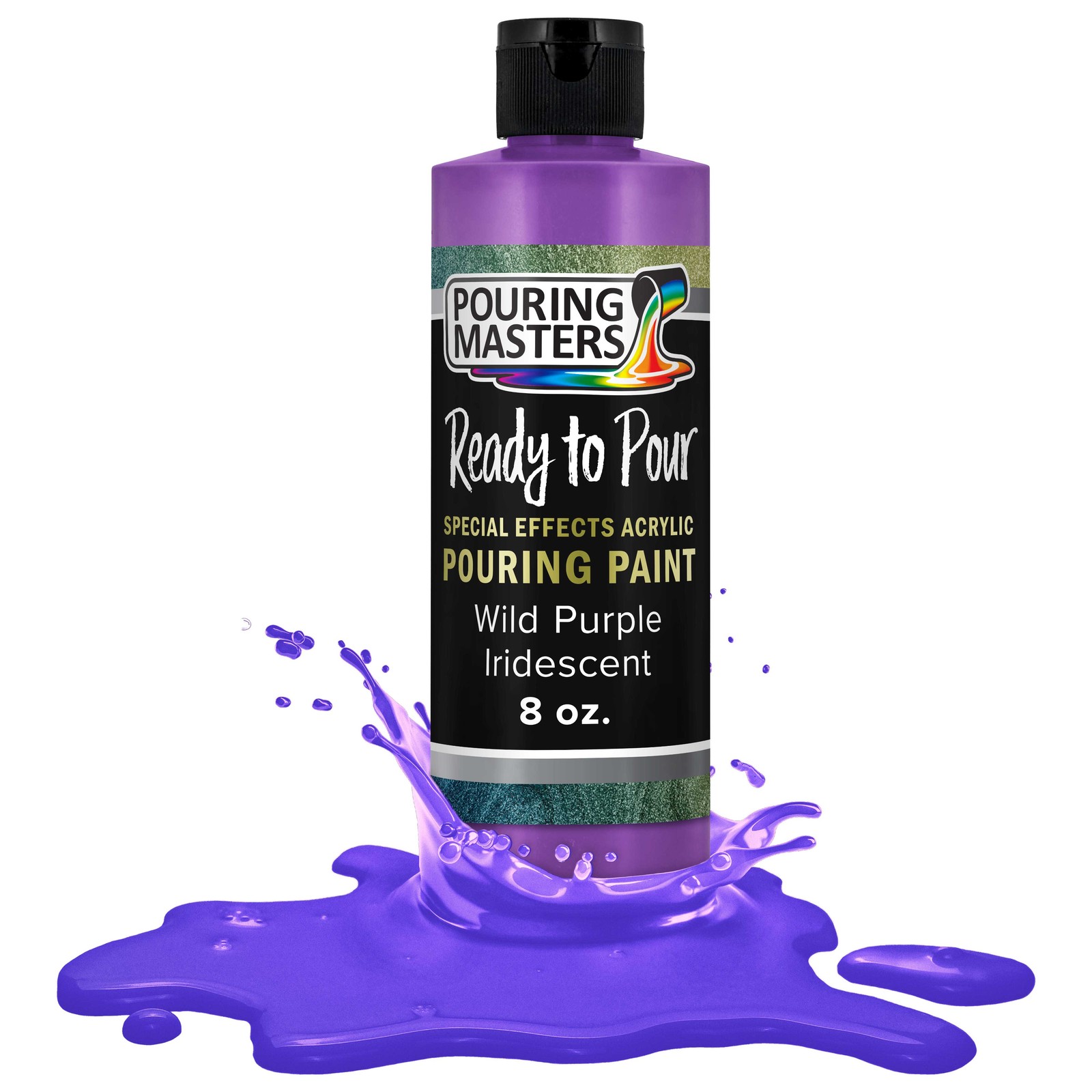 Wild Purple Iridescent Special Effects Pouring Paint - 8 Ounce Bottle