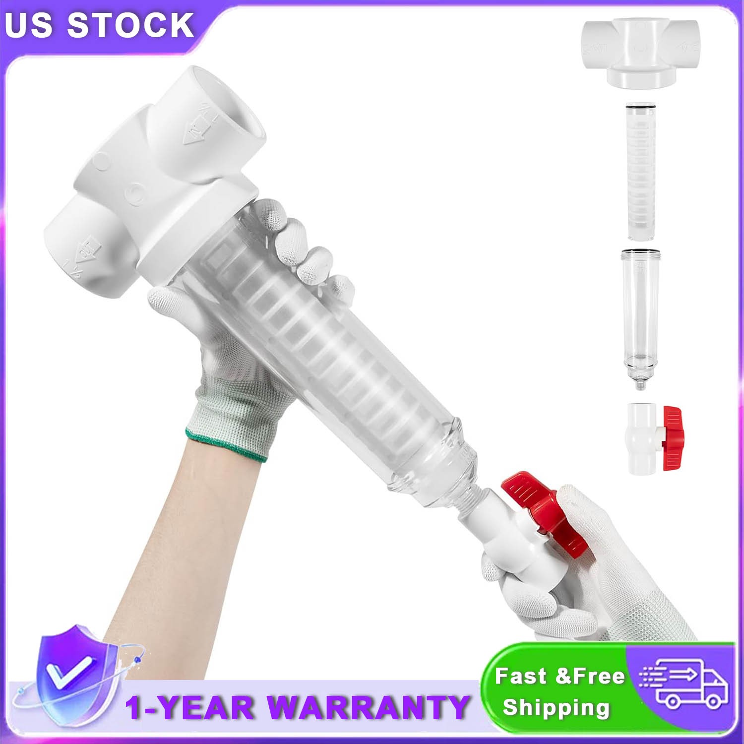 for Rusco / Vu-Flow 1-1/2 Inch Spin Down Filter 100 Mesh Sediment Water Filter