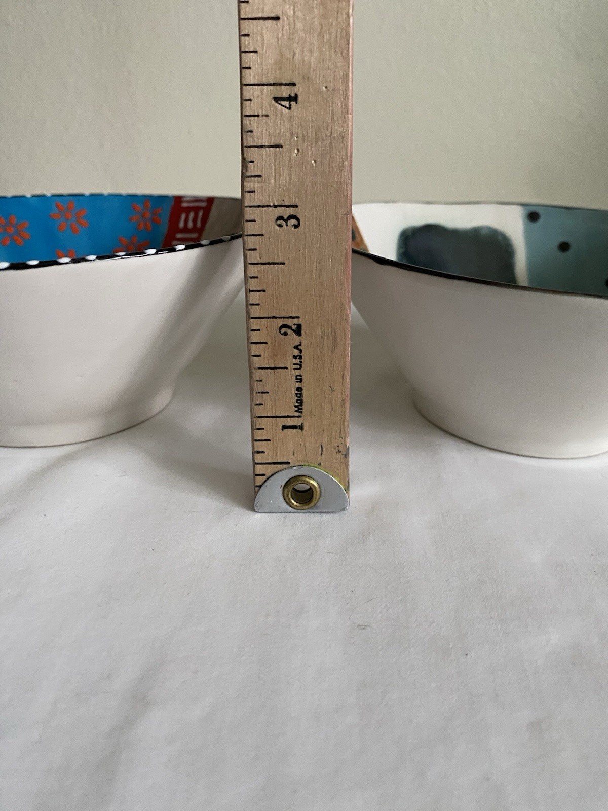 Pair VTG Elsona South African Hand Painted Ceramic 6" Bowls Elephant Signed