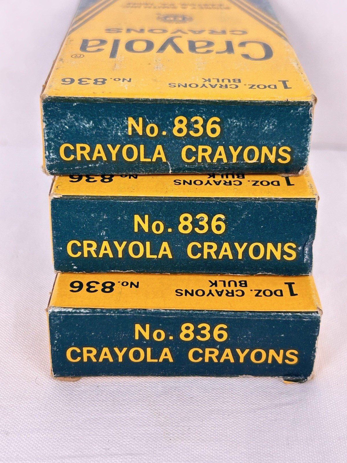 Vintage Binney & Smith Crayola Black Crayons #836 12/Box Lot of 3 New Old Stock
