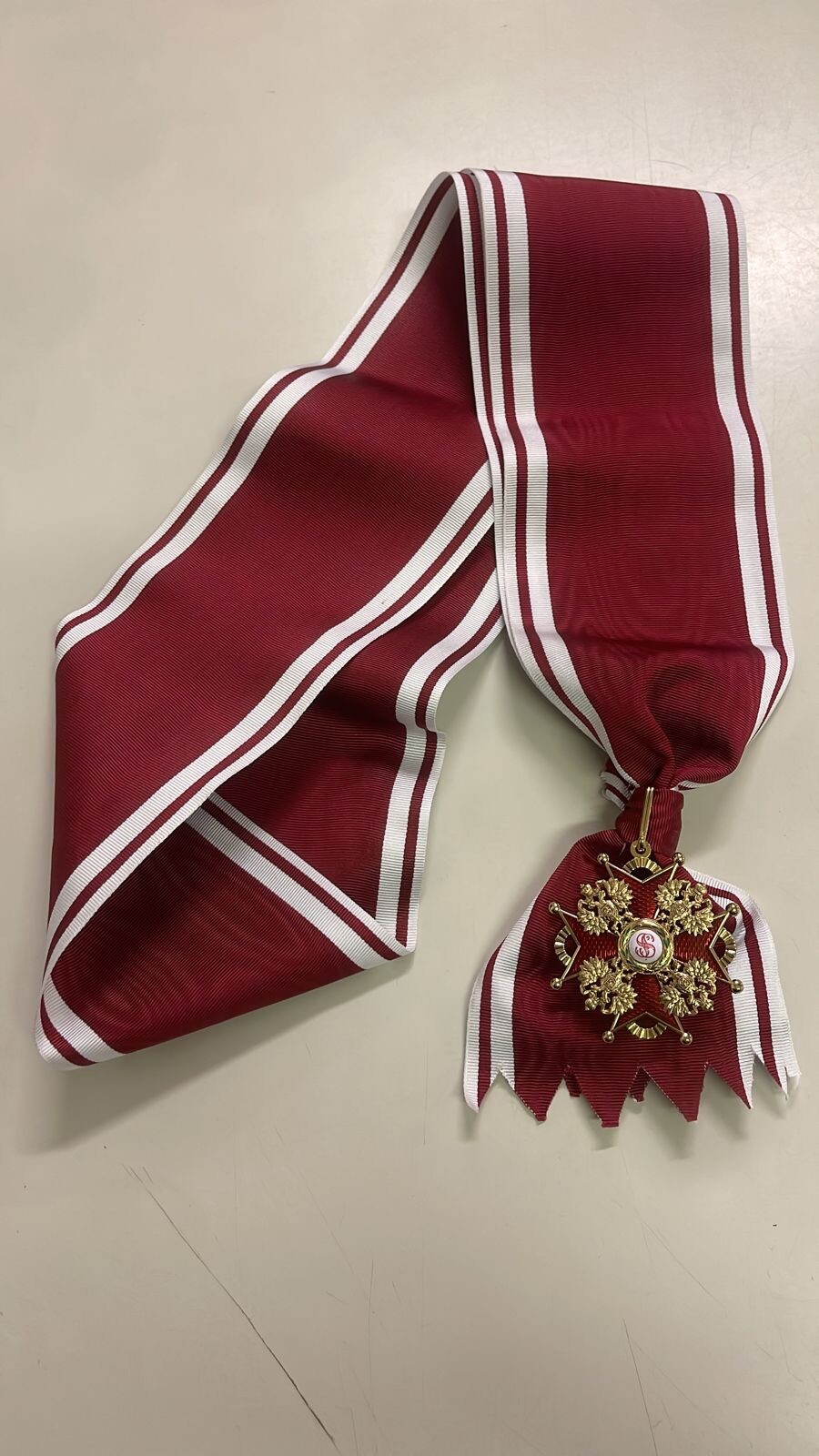 Order of St. Stanislaus 1st Cl. with sash. Russian Imperial award 1855 1917