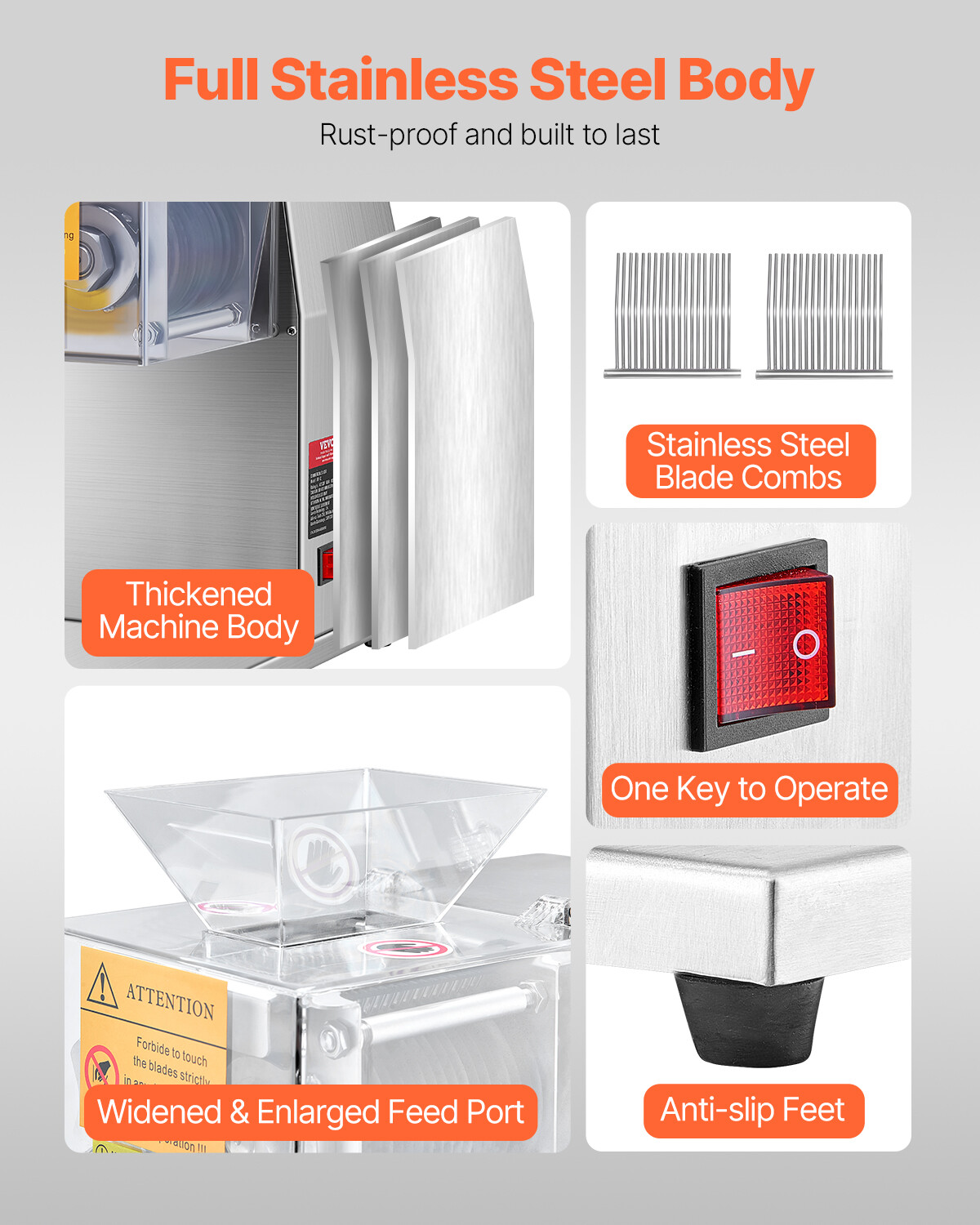 Electric Meat Cutting Machine 850W 5mm Commercial Meat Cutter Slicer Kitchen