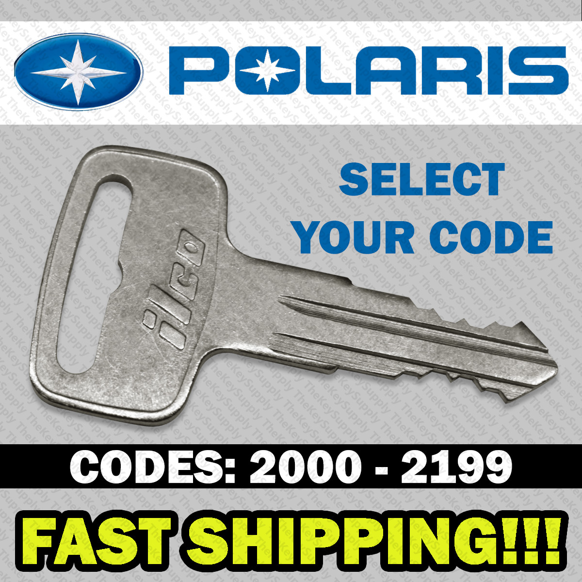 Polaris ATV Ranger RZR Snowmobile Key Cut to Your Code 2000 - 2198
