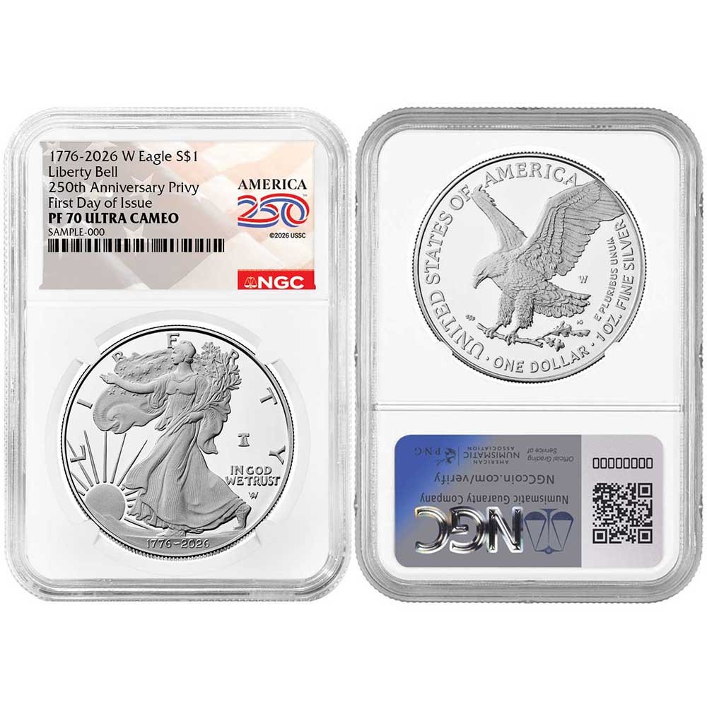 Presale - 2026-W Proof $1 American Silver Eagle NGC PF70UC FDI American 250th