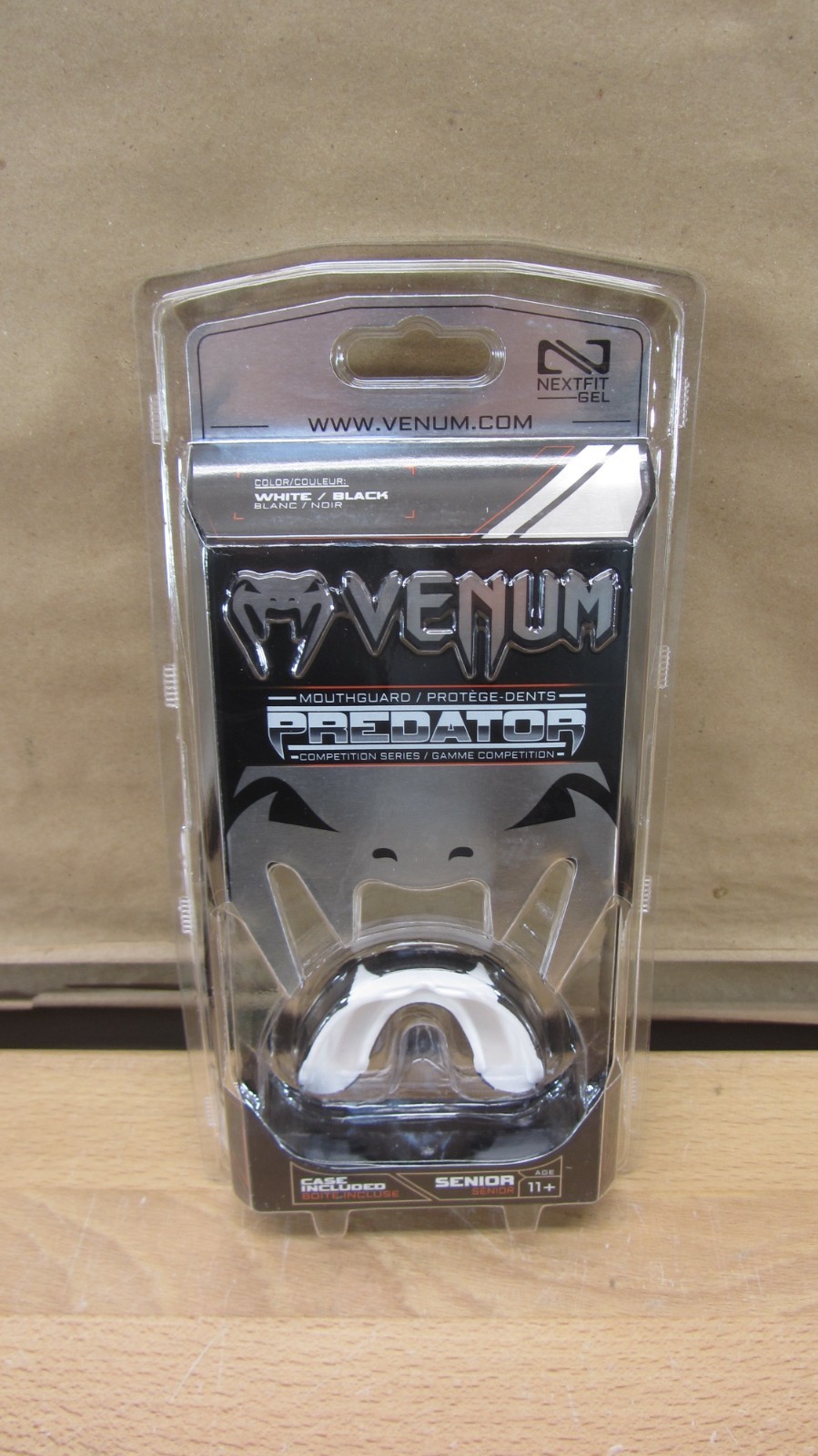 Venum Predator Mouthguard with Case - Black/White
