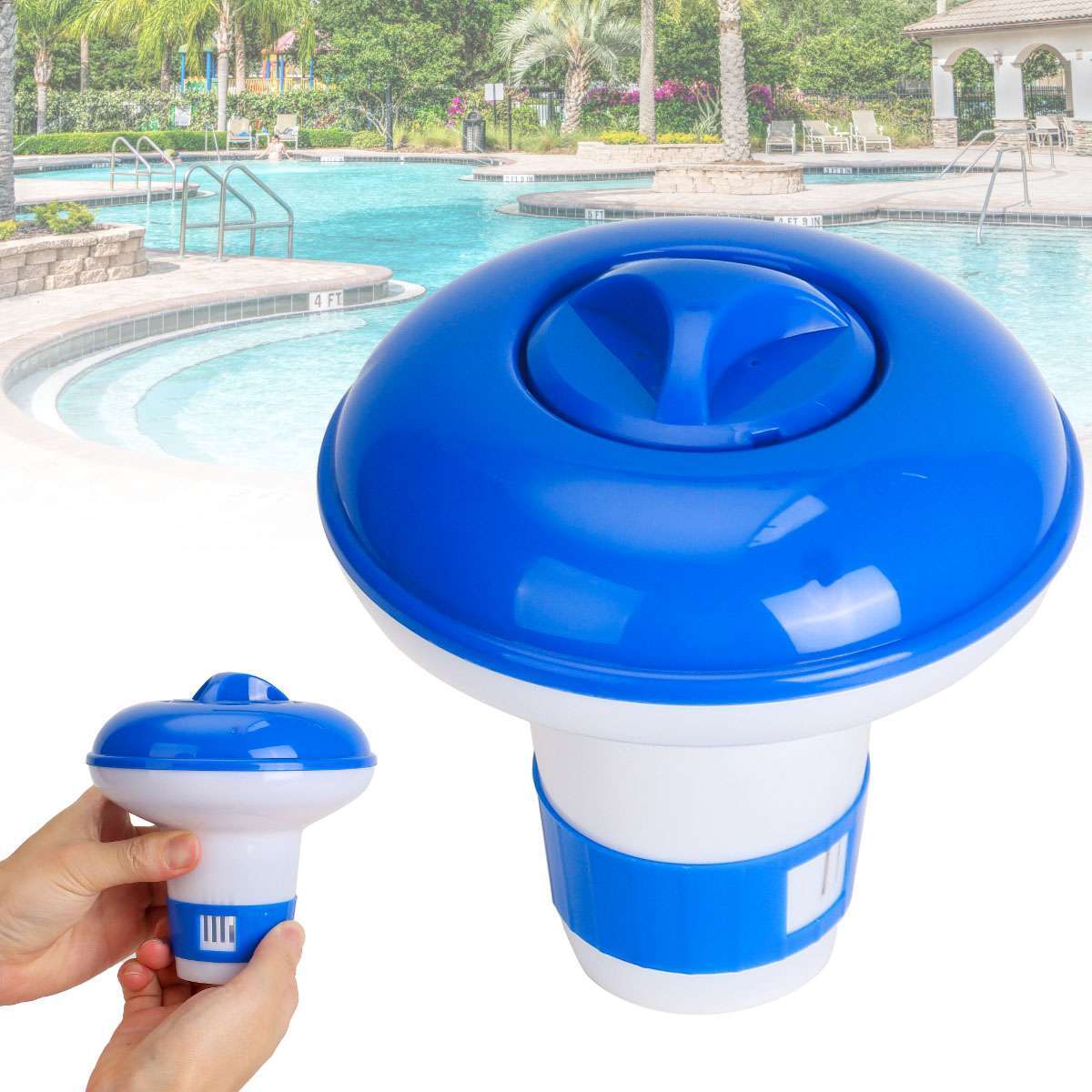 Floating Chemical Dispenser Floater For Swimming Pool Spa Chlorine Tablet Tabs