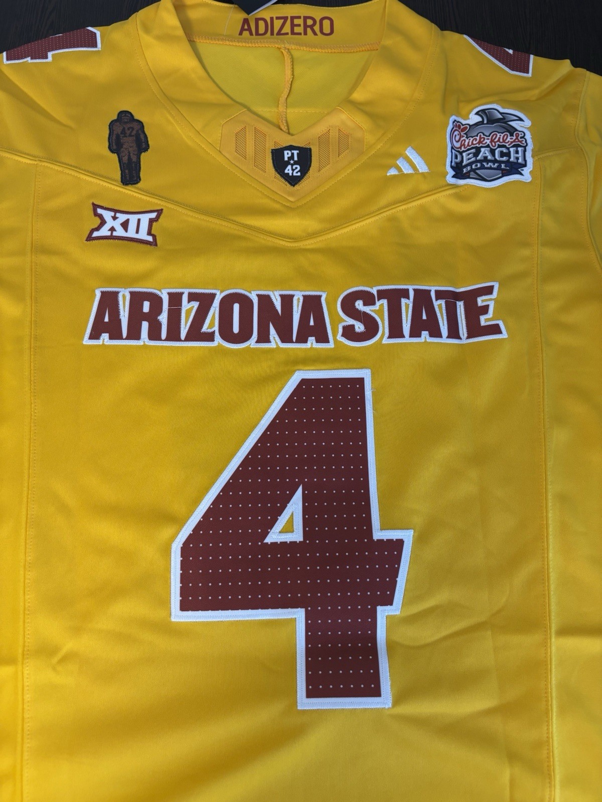 ASU Cam Skattebo Jersey W/Peach Bowl Patch! Fast Shipping !