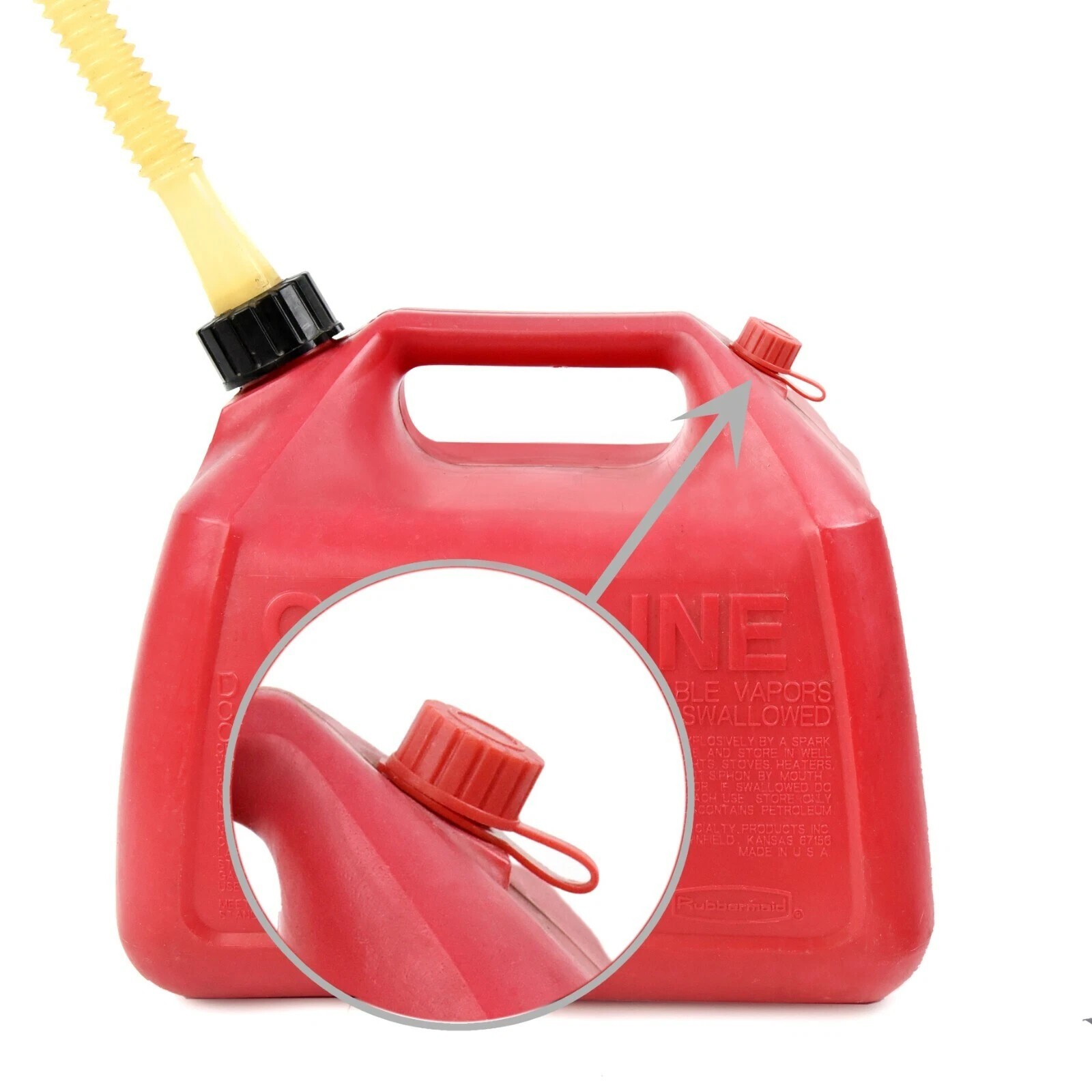 Replacement Gas Can Vent Caps-for Gott, Rubbermaid, Essence, Wedco, etc (4 Pack)