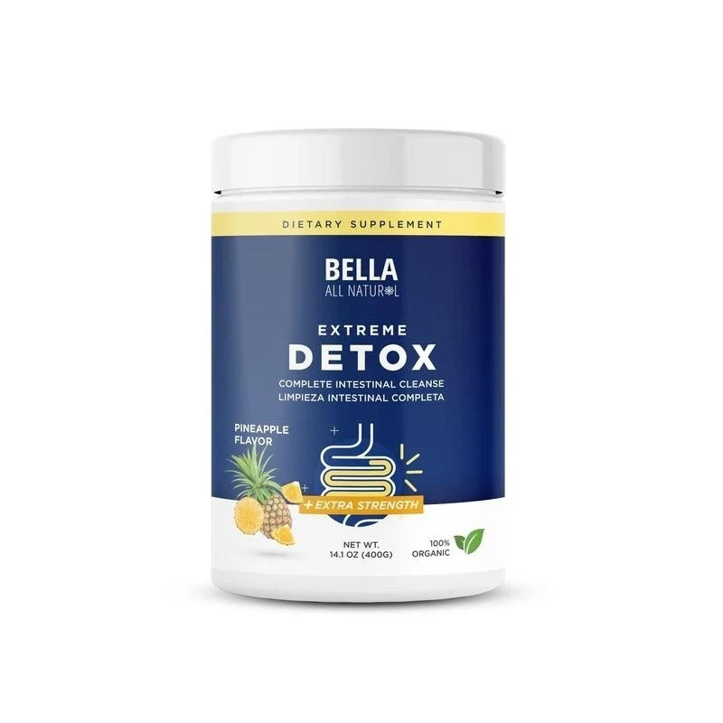 Bella All Natural Extreme Detox Powder - Complete Intestinal Cleanse (Pineapple)