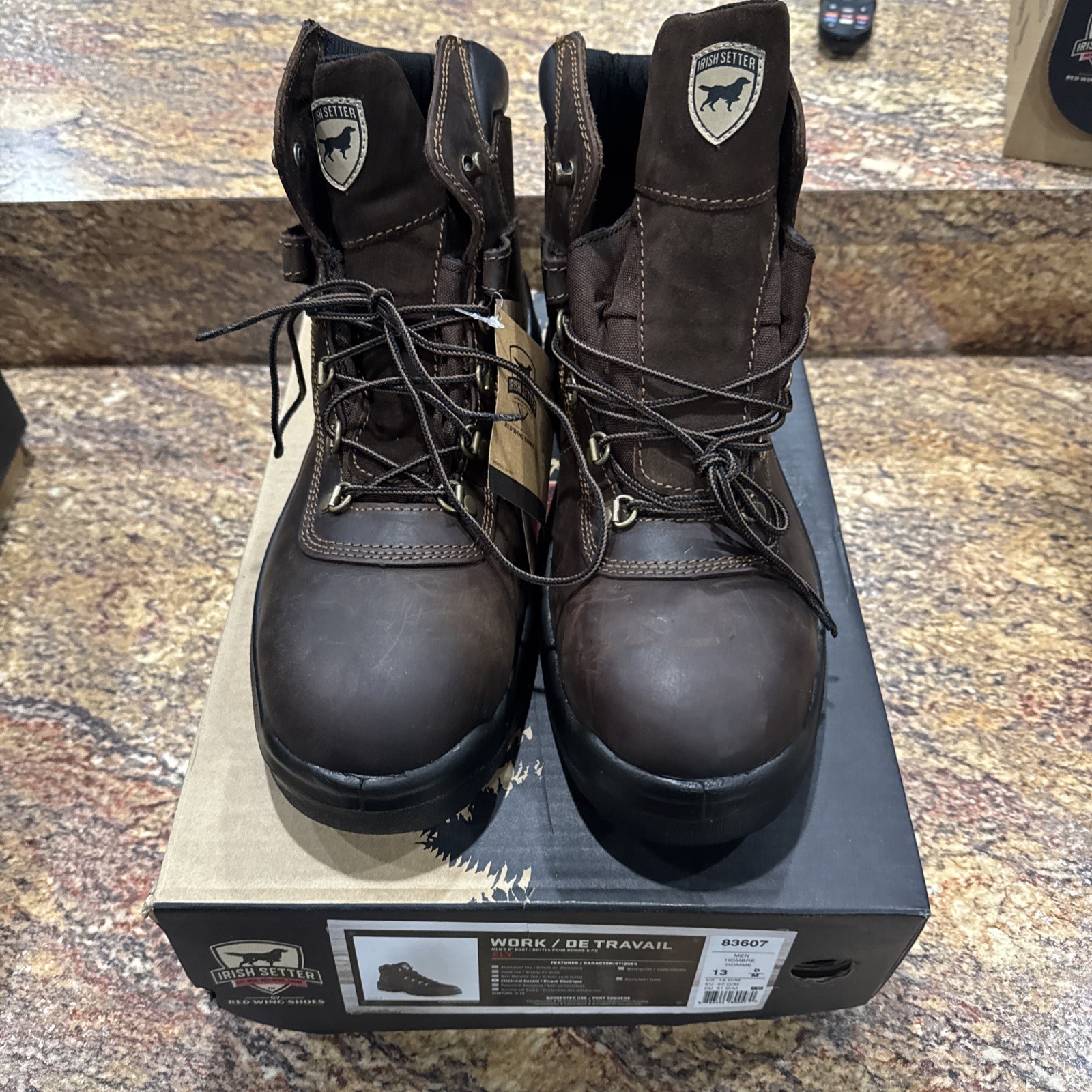 Irish Setter Ely 83607 Electrical Hazard Work Boots Brown  13  D/M
