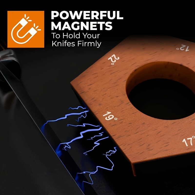 Diamond Rolling Knife Sharpener 5 Angles Sharpening Tool No Power Required Brown