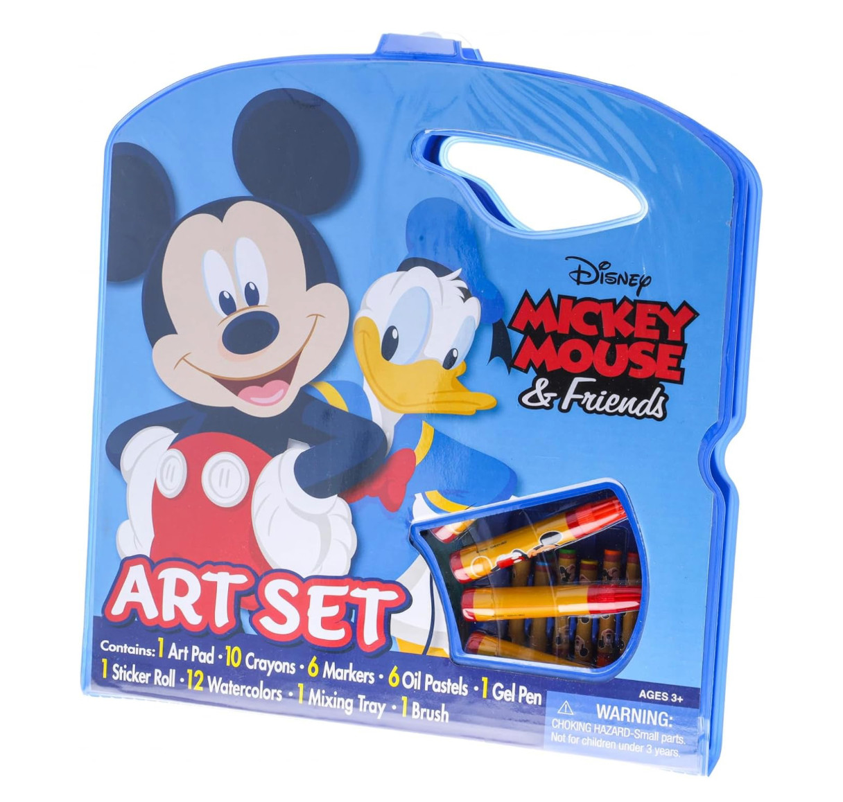 Disney Mickey Mouse Kids 40pc Art Supplies Coloring Marker Crayon Paint Pad Set