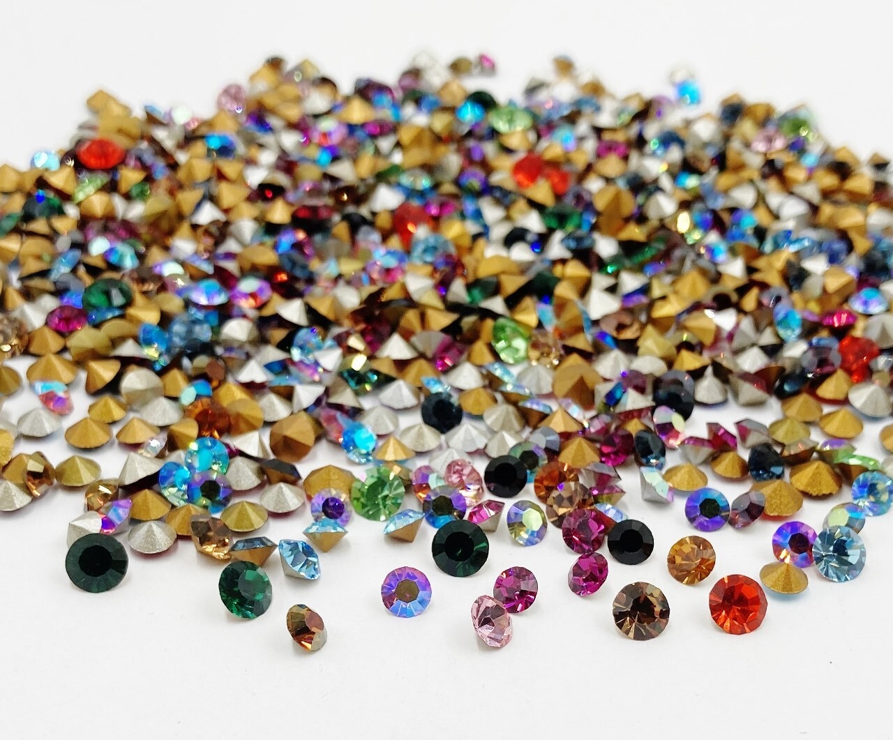100 Vintage Swarovski Crystal 4mm. To 5mm. Rhinestones - Jewelry Repair J54