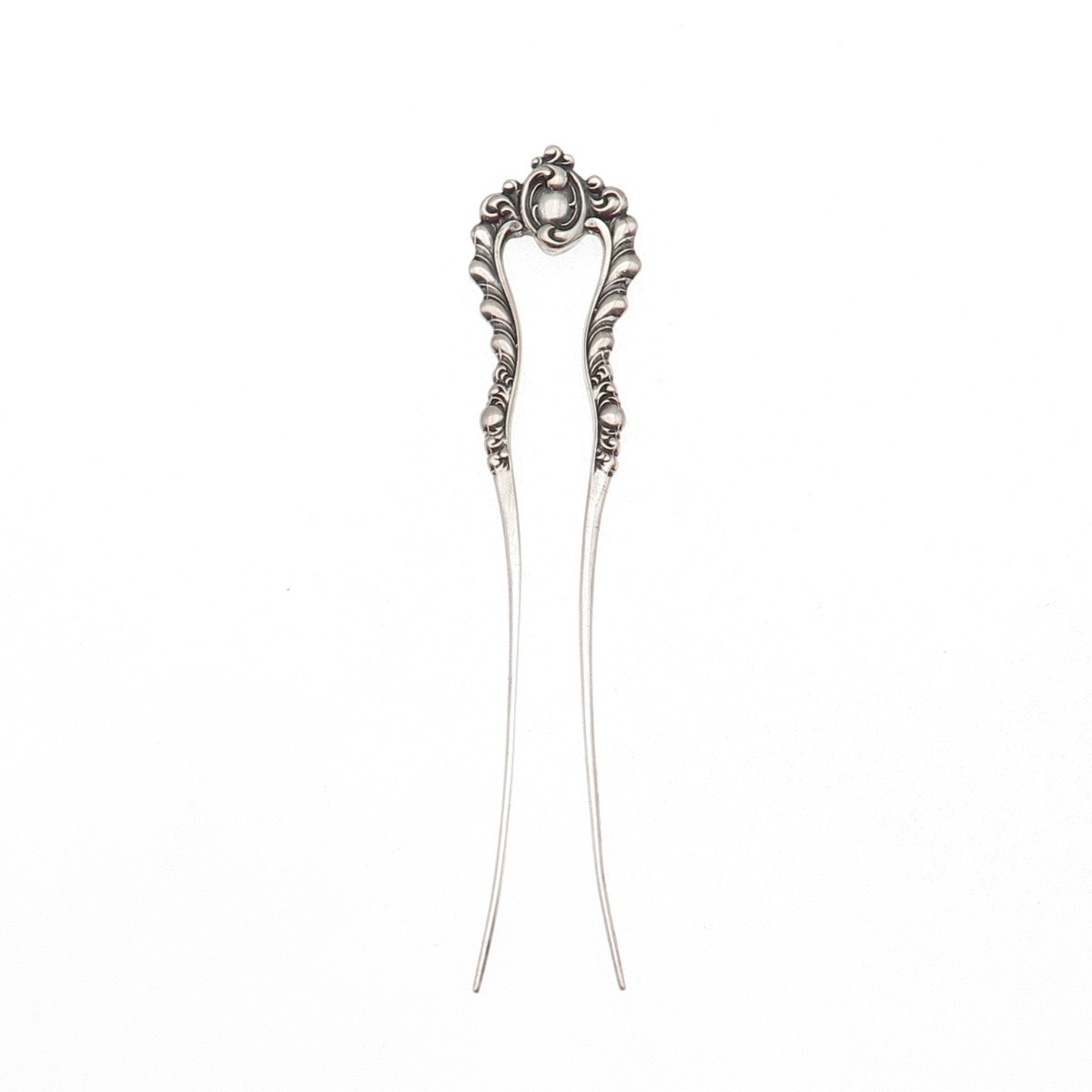 925 Sterling Silver Antique Victorian Oxidized Hair Fork