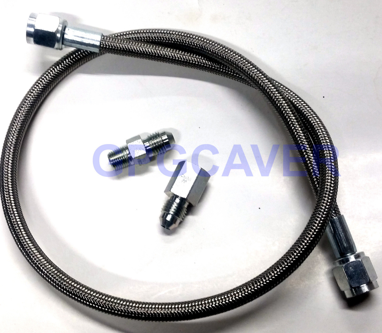 24" Gauge line kit 1/8 NPT 4 AN male / female oil fuel Pressure hose braided