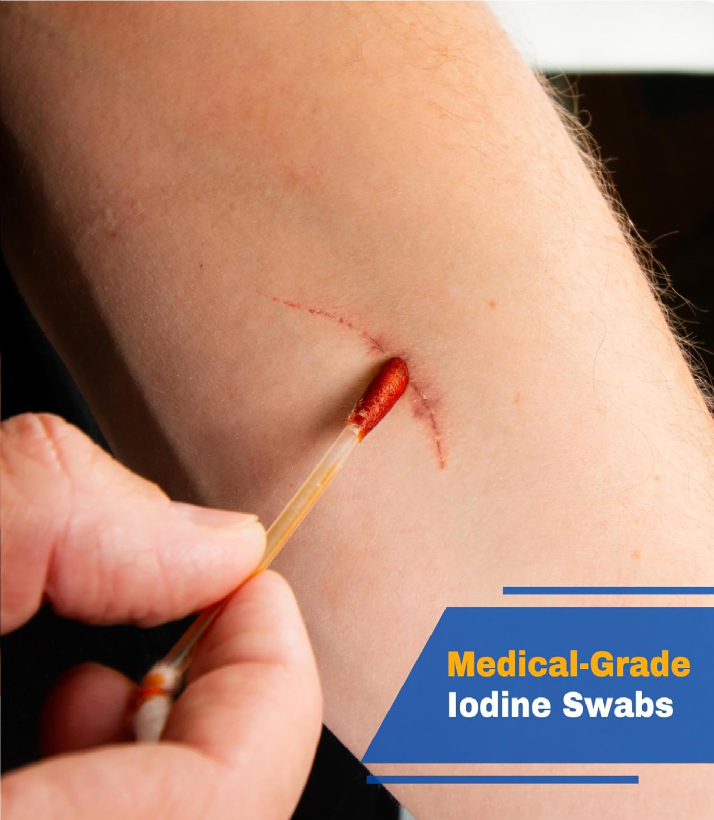 FrontLine Povidone Iodine Swabs, Antiseptic Swabsticks, Iodine SolutionBox of 50